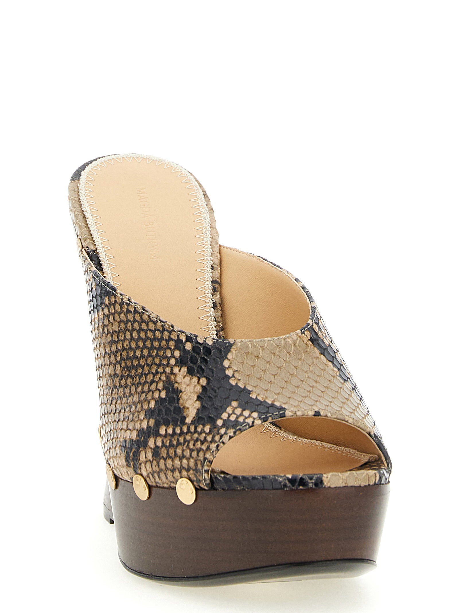 Magda Butrym Python Print Mules - view 2