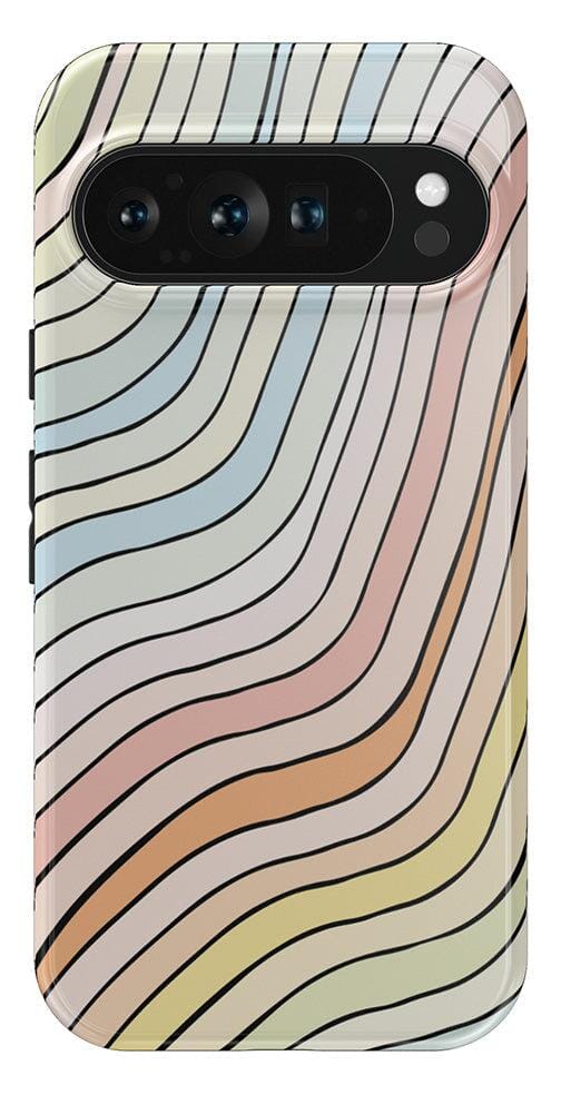 Casetry Ride The Wave | Pastel Rainbow Lined Google Pixel Case - view 17