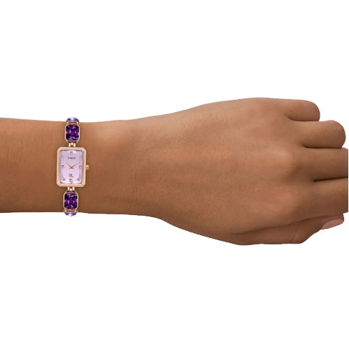 Timex Fria Women Lavender Rectangular Analog Watch 21mm TWEL16901 - view 4