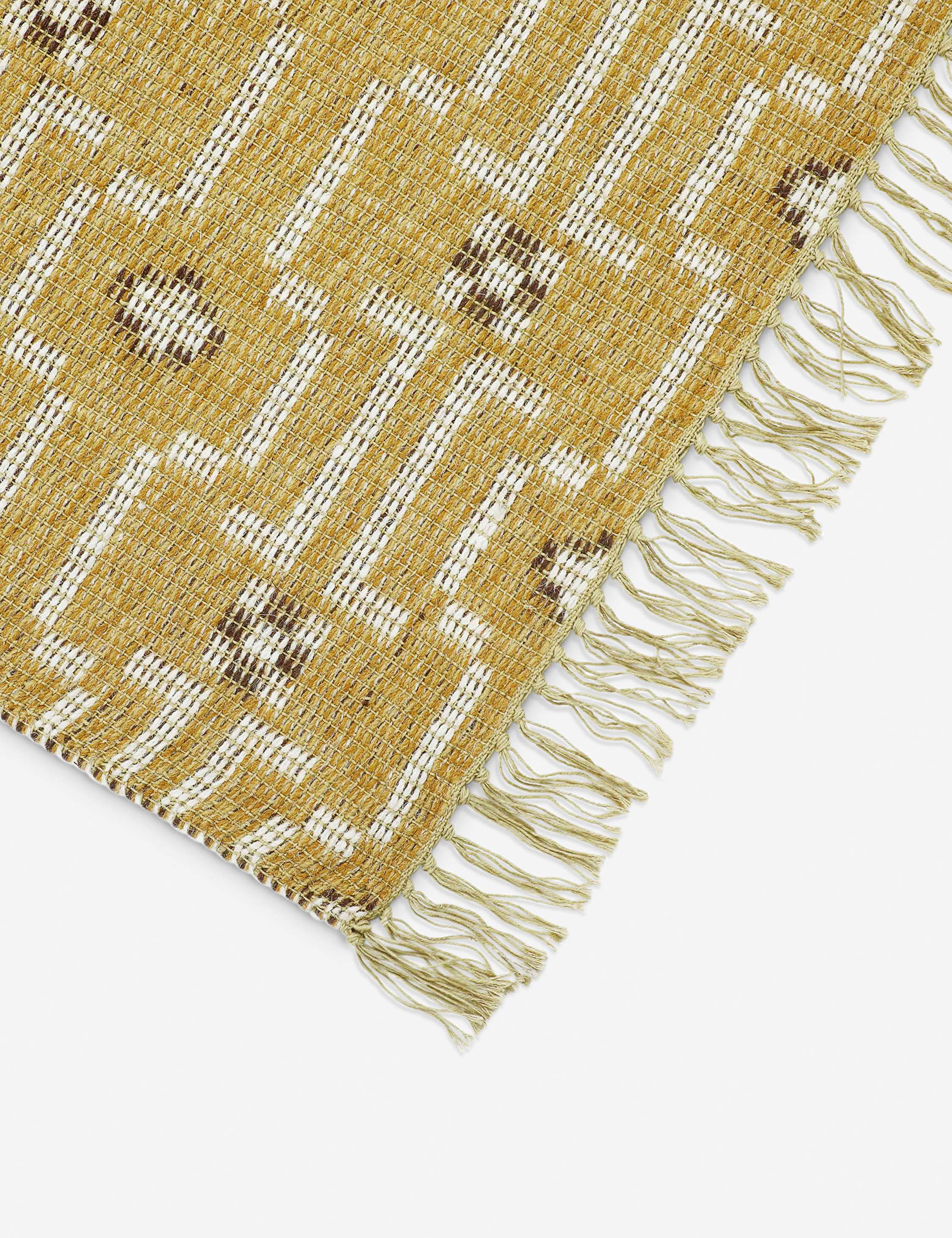 Lulu and Georgia Sunna Flatweave Wool Rug – Gold - view 2