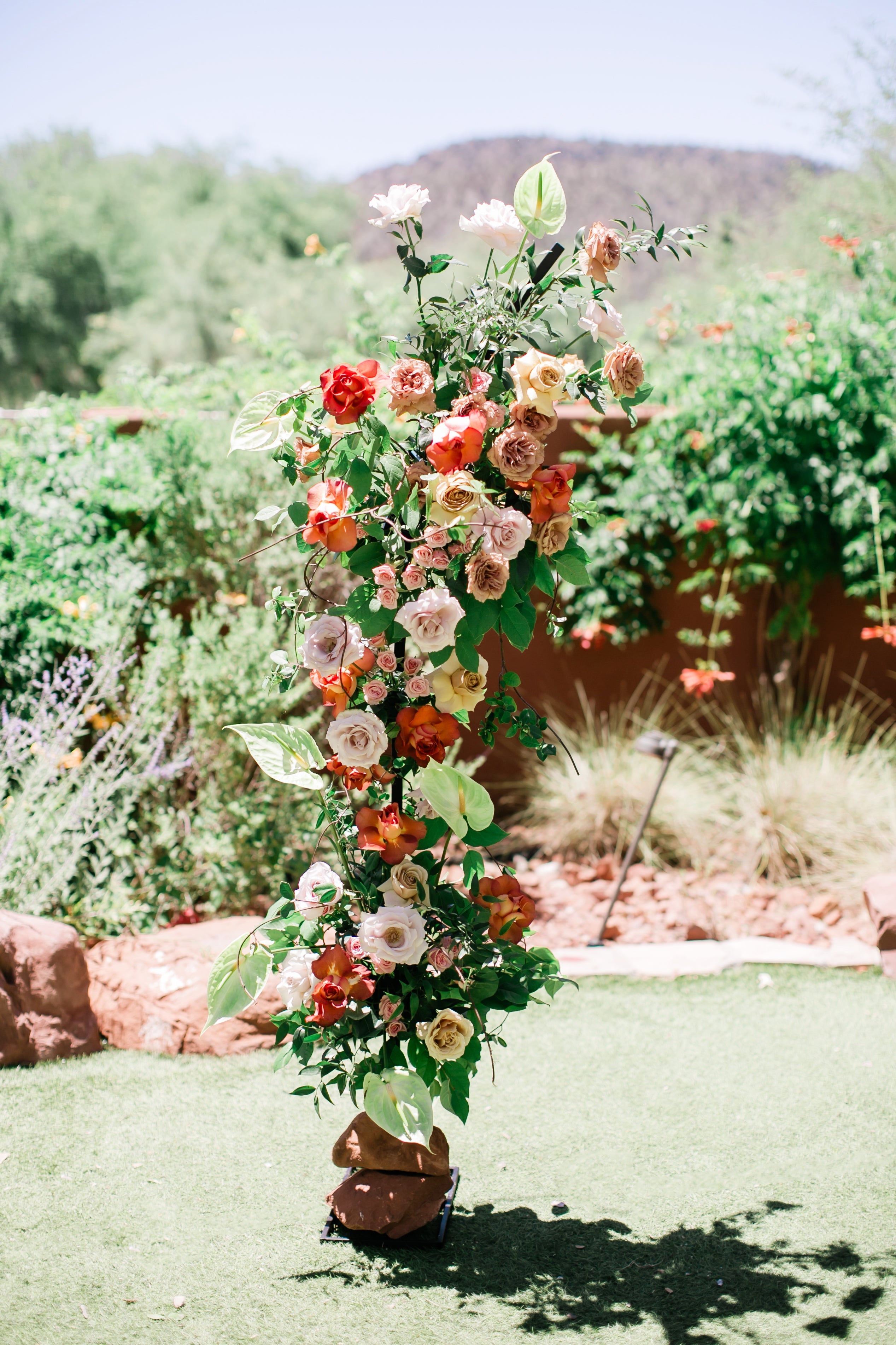 fiftyflowers.com Chic Peach and Toffee Sedona Styled Wedding - view 9