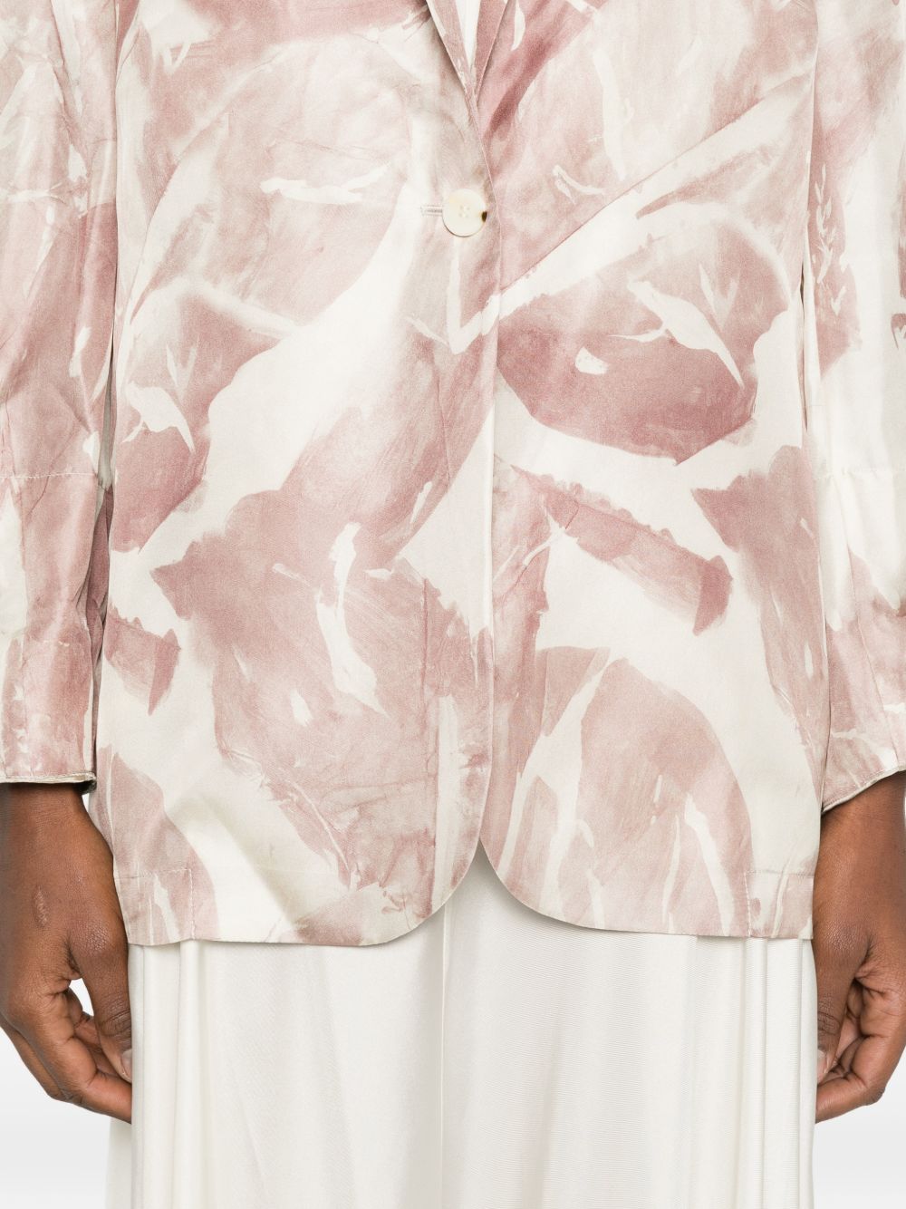 Alysi Printed single-breasted jacket – 100% SILK - view 4