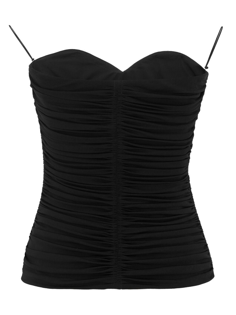 Saint Laurent ruched strapless top – viscose 100% - view 2