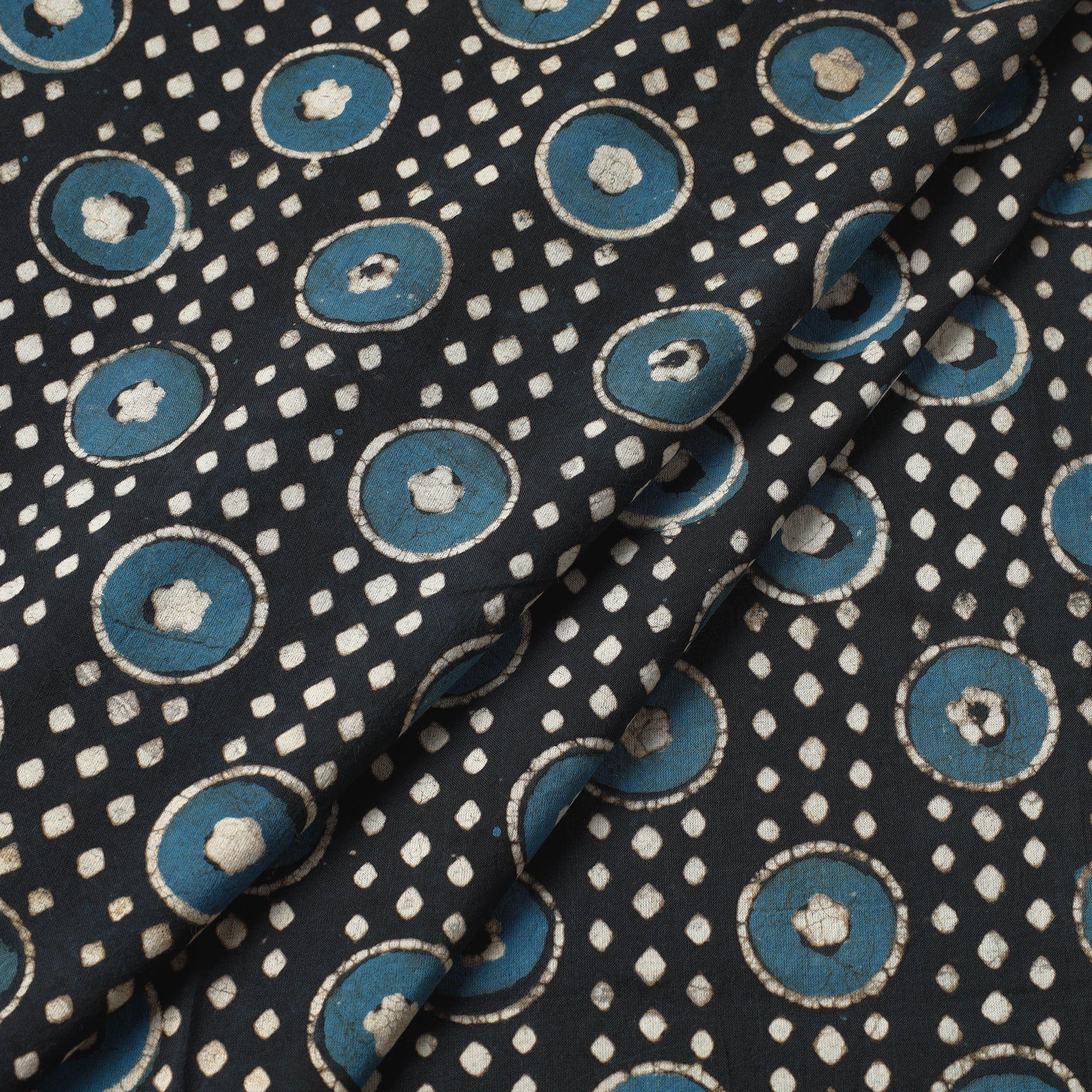 HAVELI CHRONICLES Black - Pipad Block Printed Cotton Fabric - view 2