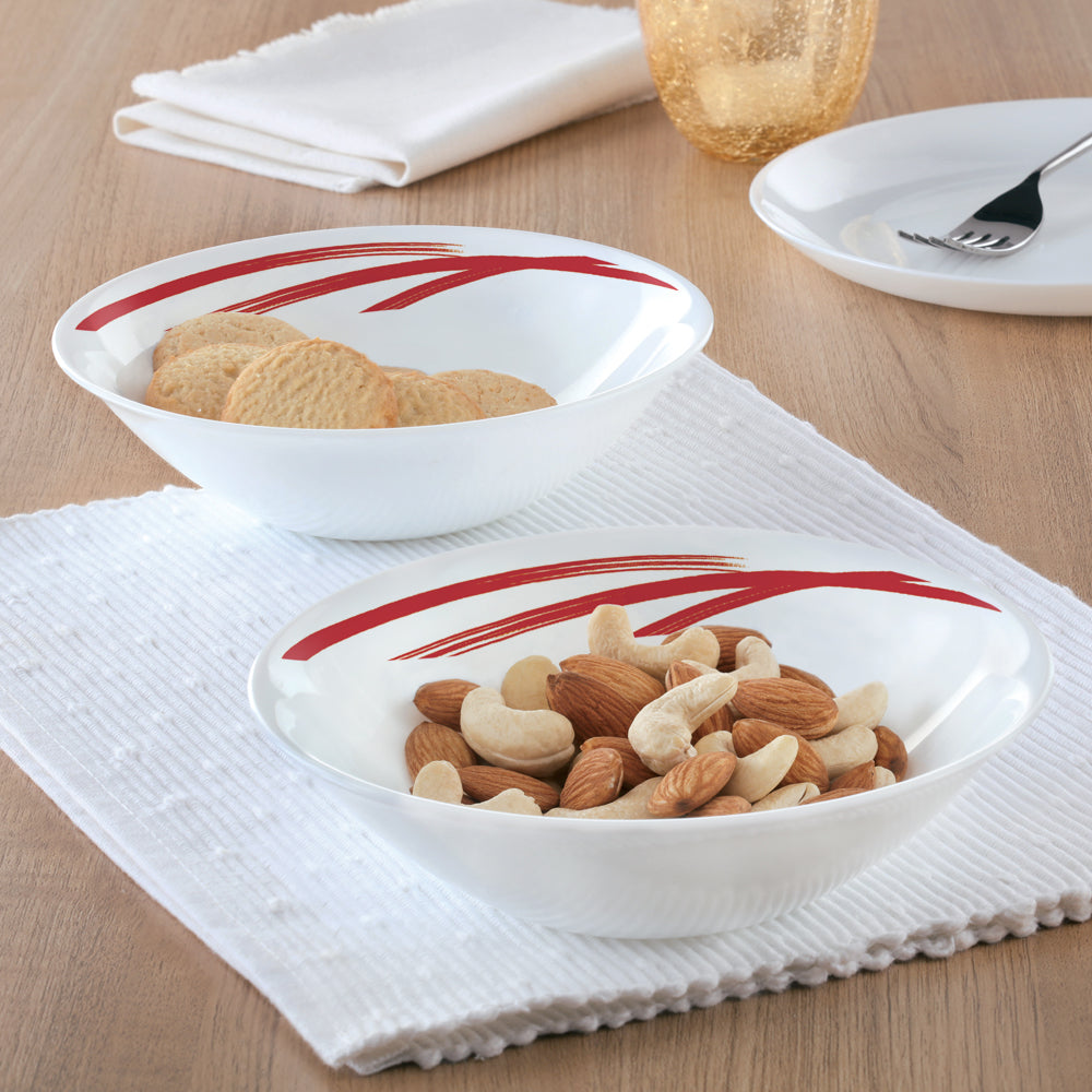My Borosil Larah by Borosil Red Stella Multipurpose Bowl