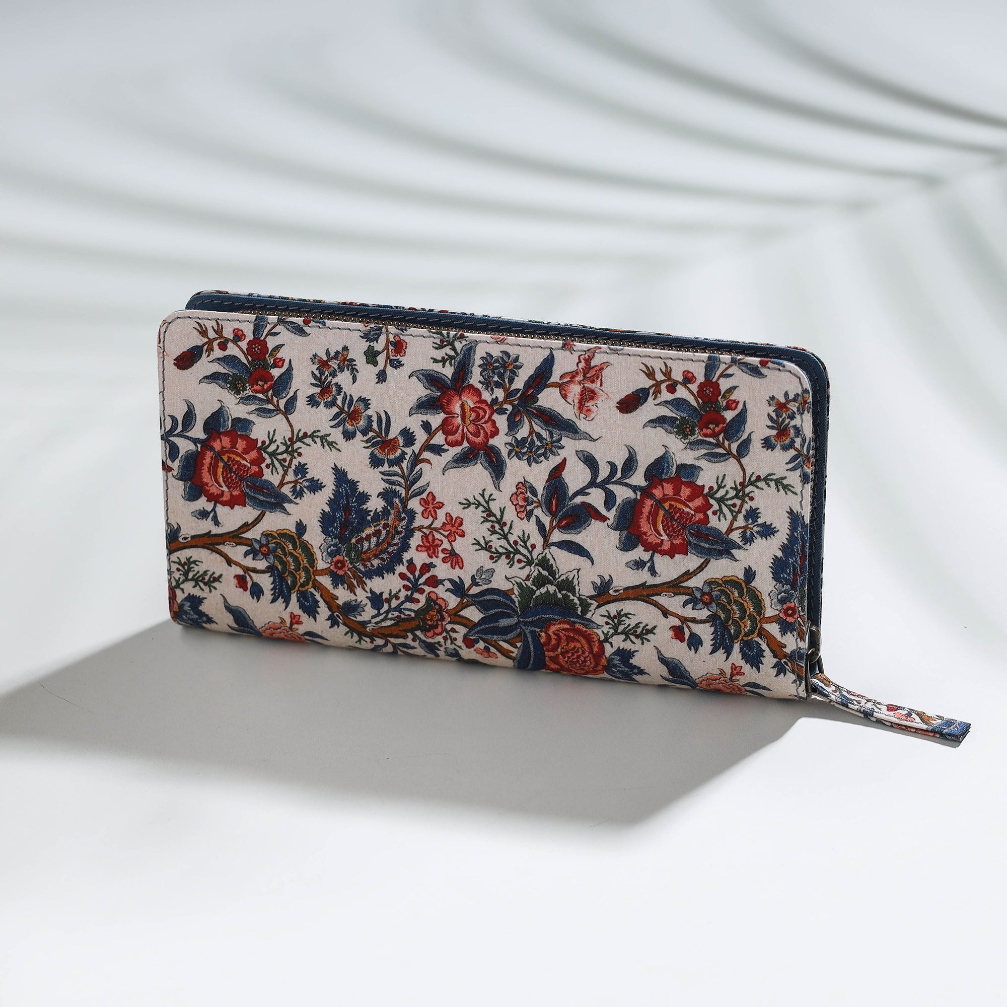 SUKRITI INPRINT Beige - Floral Printed Handcrafted Wallet