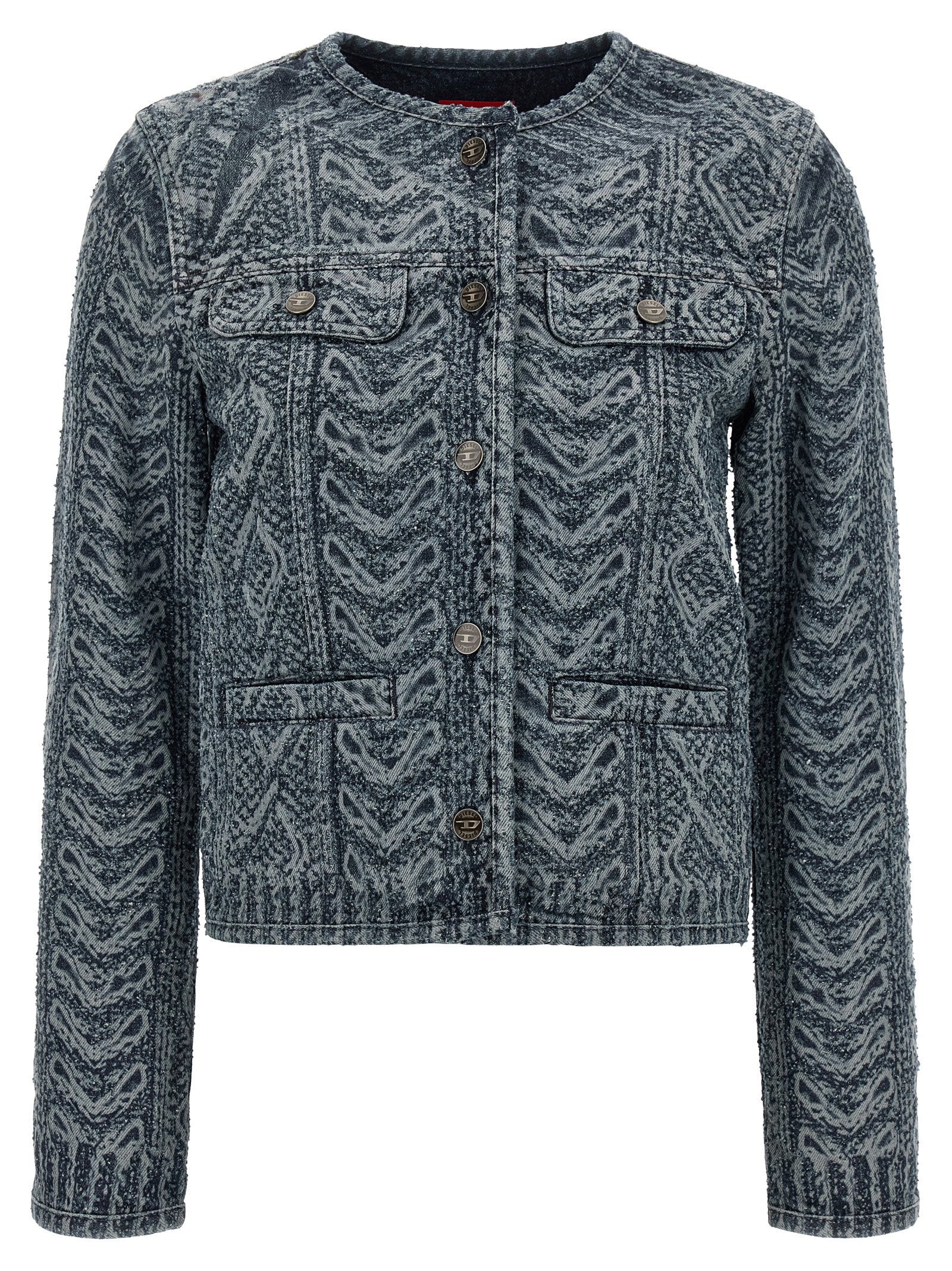 Diesel De-grafy-s2 Denim Jacket – 80% cotton, 20% hemp