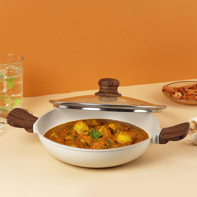 Cello Castello Die Cast Induction Base Kadai With Glass Lid - view 2