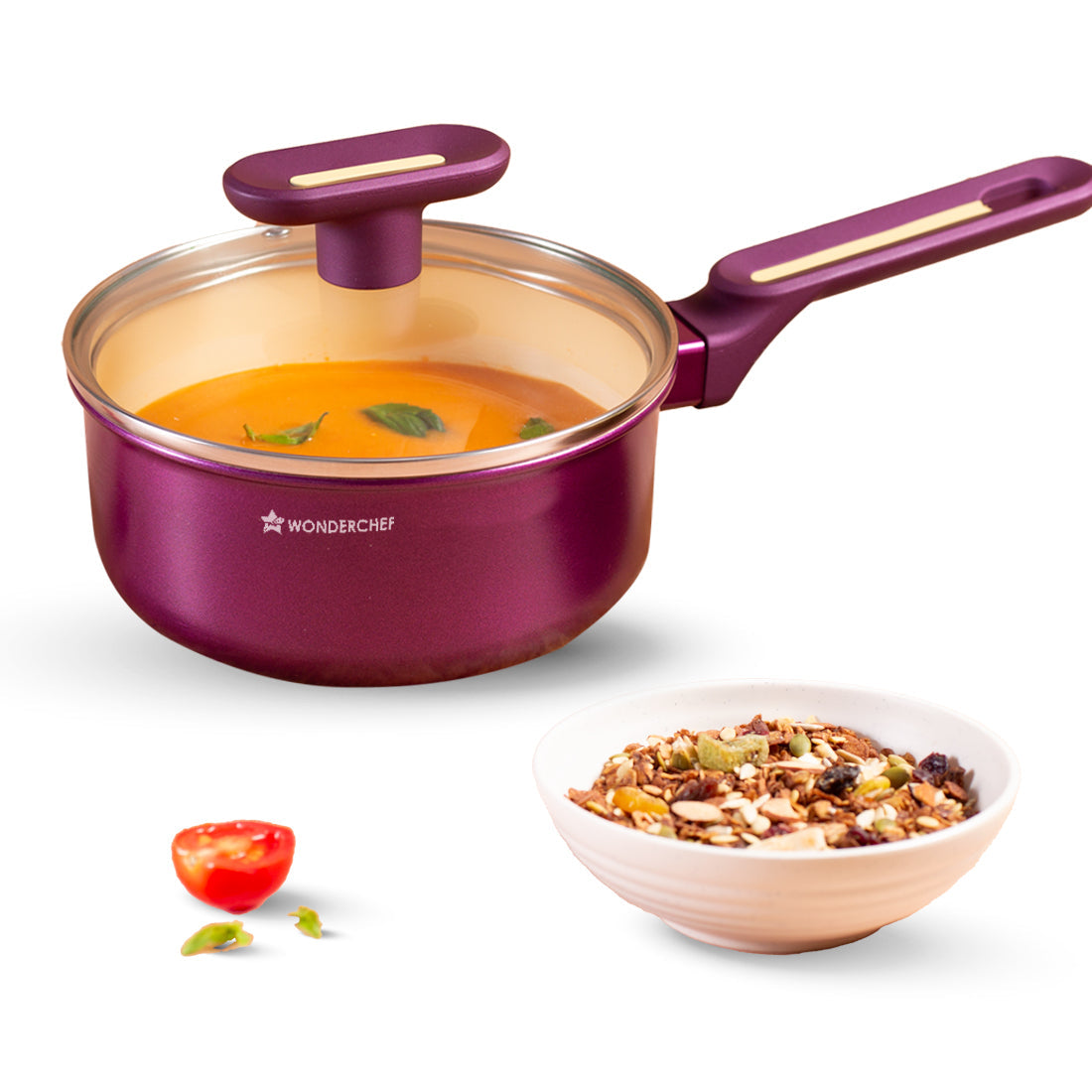 Sauce pan 16 – Bellagio Sauce Pan | 16 cm | 1.4 L | Non-Stick Ceramic Coating Non-Toxic|by blacktree