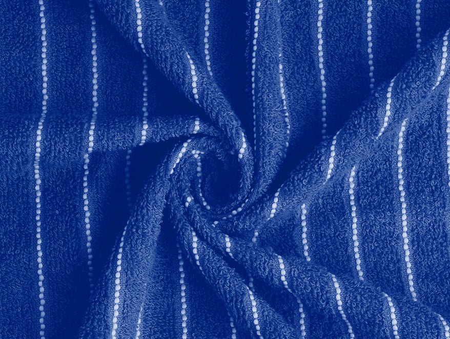 Spaces India Navy Blue - Dark Blue 100% Cotton Bath Towel - 2-In-1 By Welspun - view 5