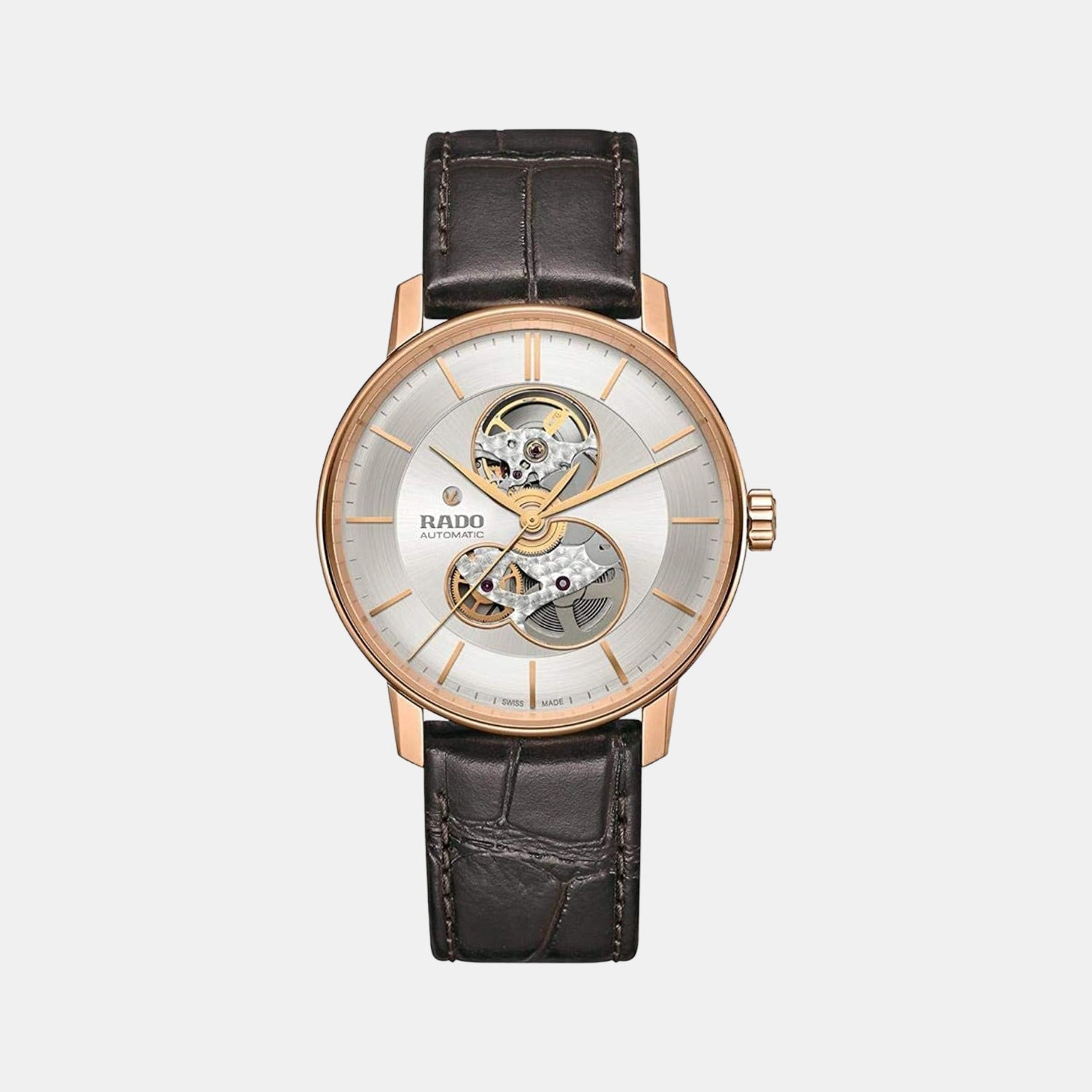 Rado Coupole Men Automatic White Dial Analog Leather Watch R22895025