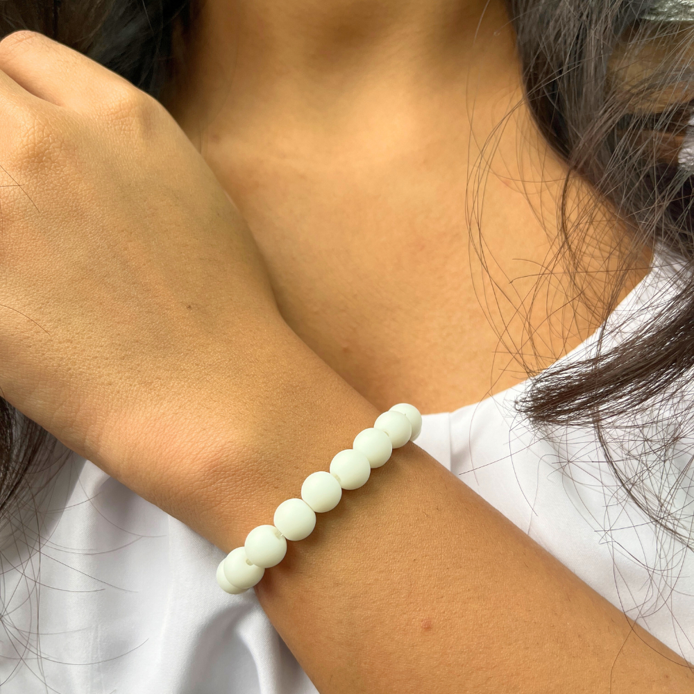 brantashop Snowy Matte Stone Bracelet For Women