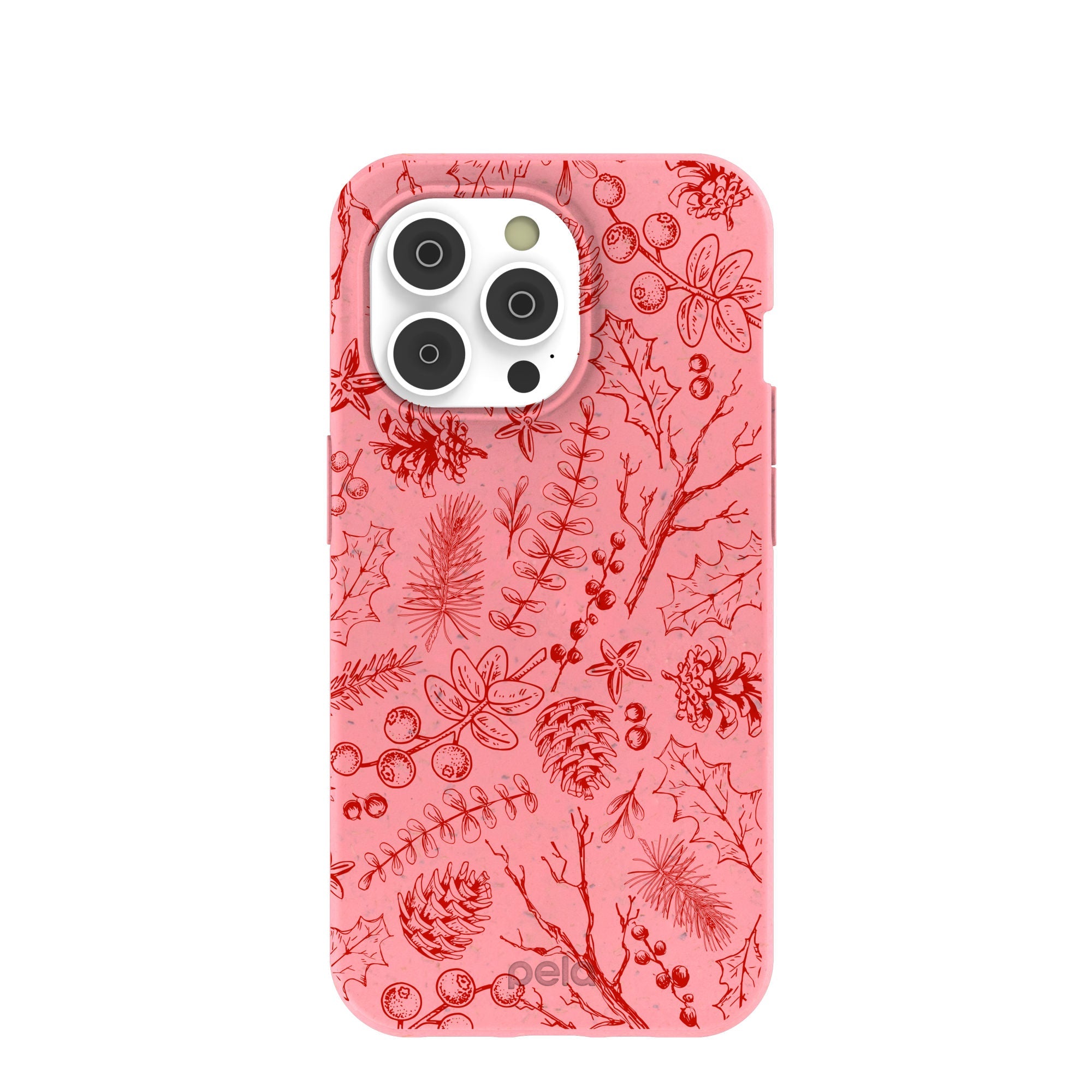 BlackTree Bubblegum Pink Festive Forest iPhone 14 Pro Case