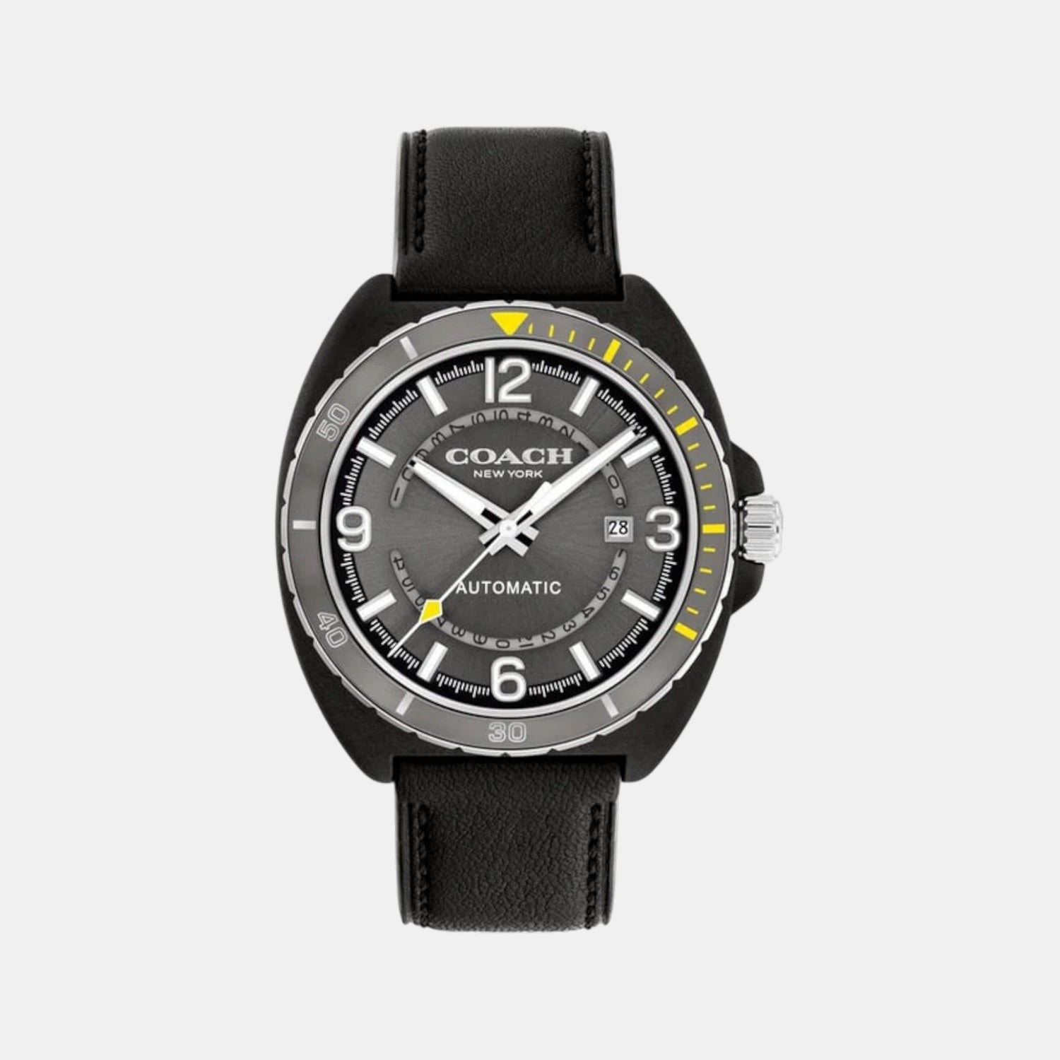 Coach Charter Men Automatic Grey Dial Analog Leather Watch 14602735