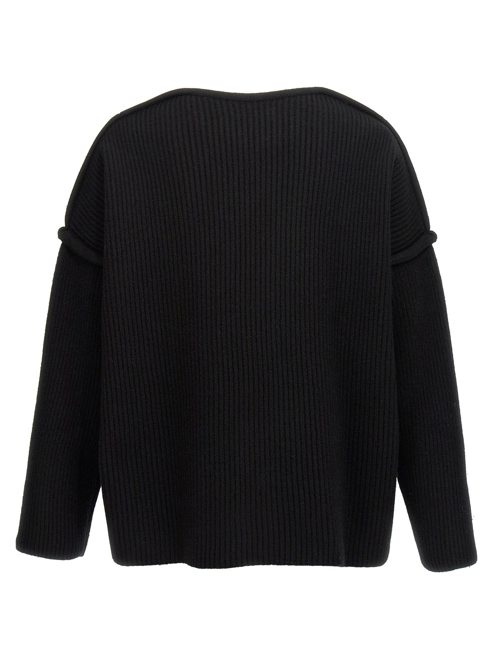 Jil Sander Geometric Neckline Sweater – 100% wool - view 2