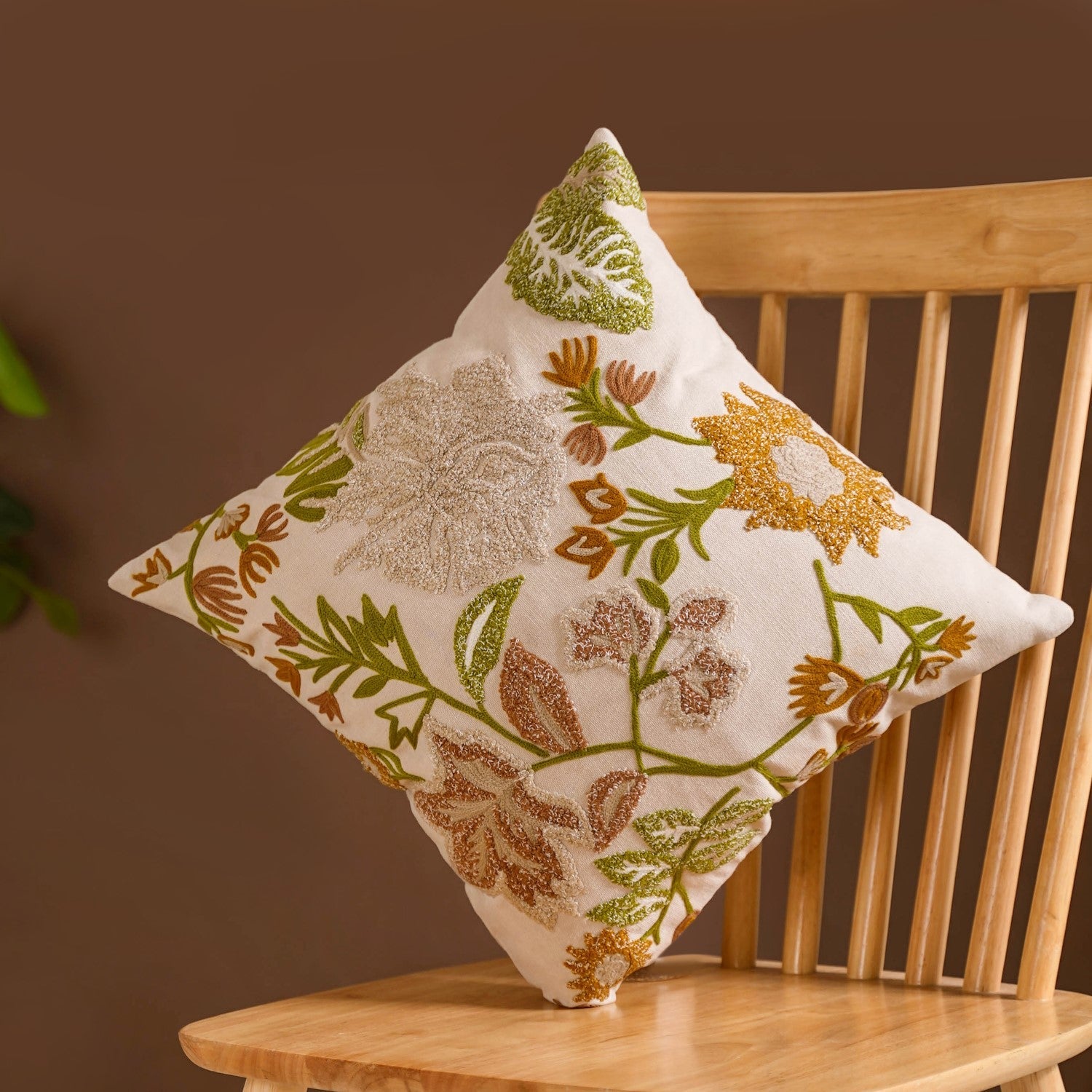 Nestasia Fall Garden Embroidered Cushion Cover 40x40 cm - view 2