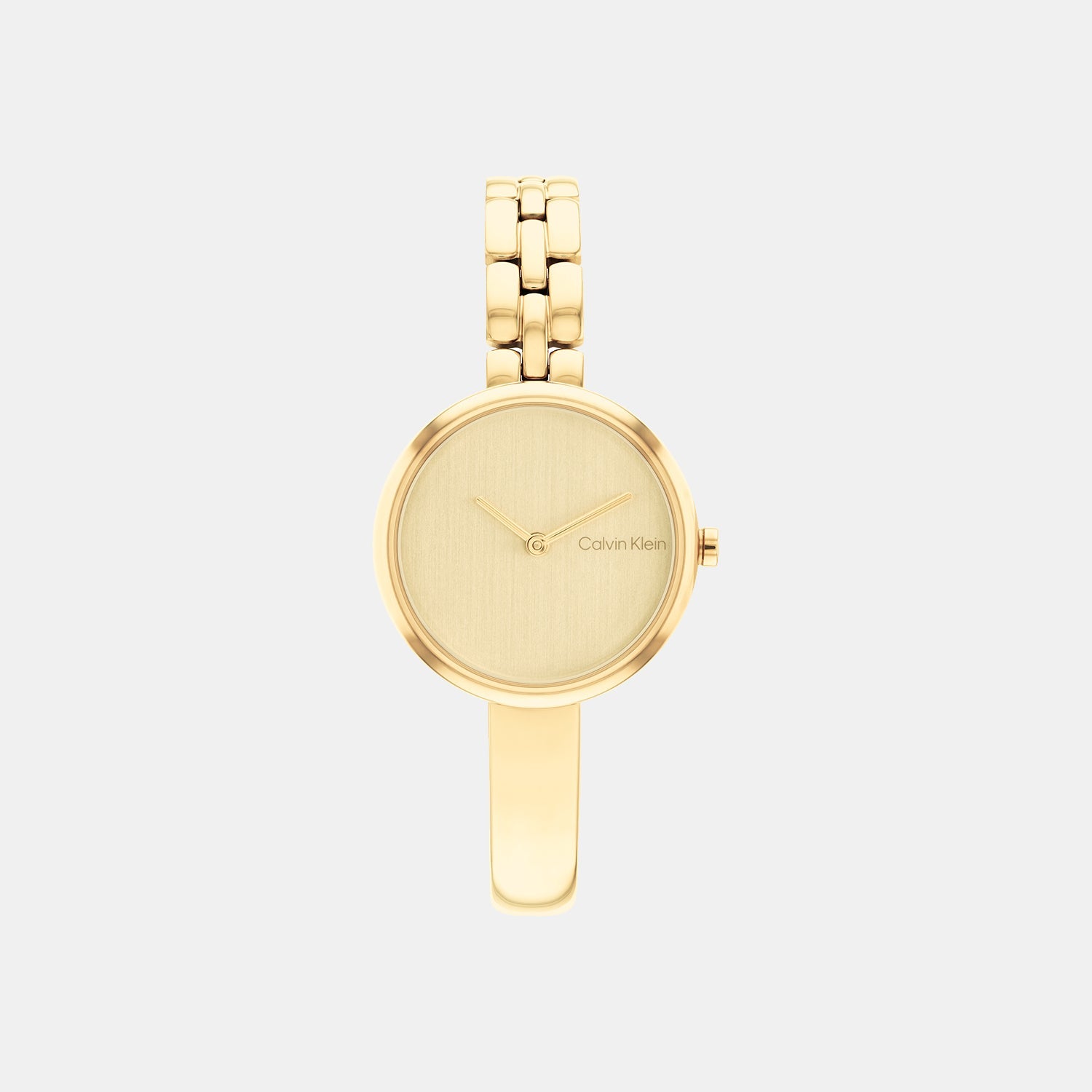 Calvin Klein Bangled Women Quartz Champagne Dial Analog Stainless Steel Watch 25200279