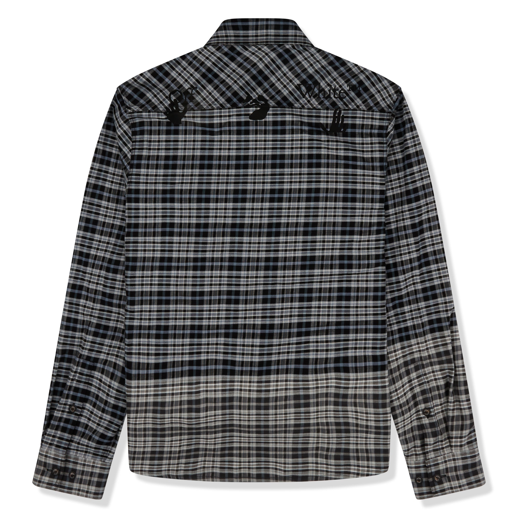 Off-White Hands Off Check Flannel Shirt – Black - view 2