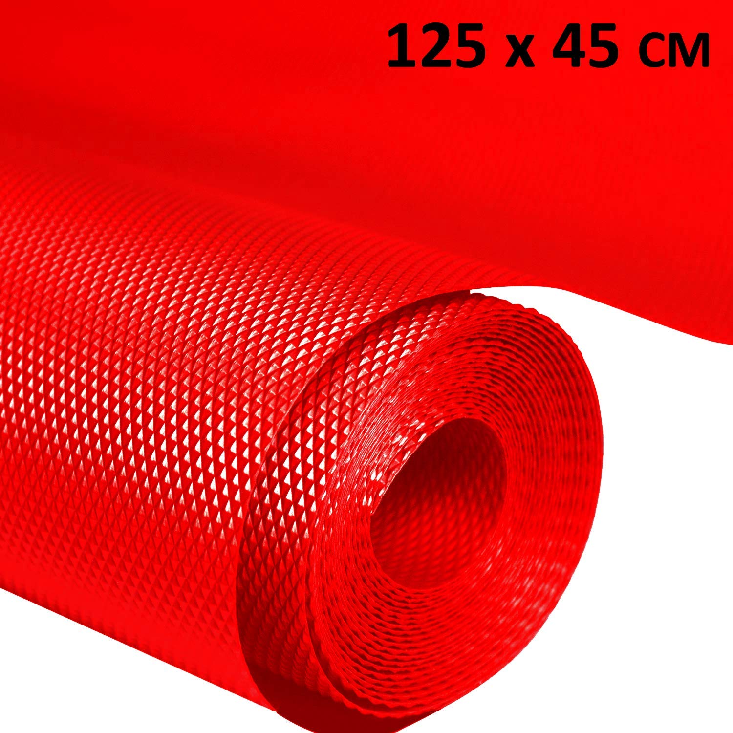 Kuber Industries 2 Pieces Multipurpose Textured Super Strong Anti-Slip Mat Liner,Size 45X125 Cm (1.25 Meter Roll, Red) - CTKTC040198 - view 4