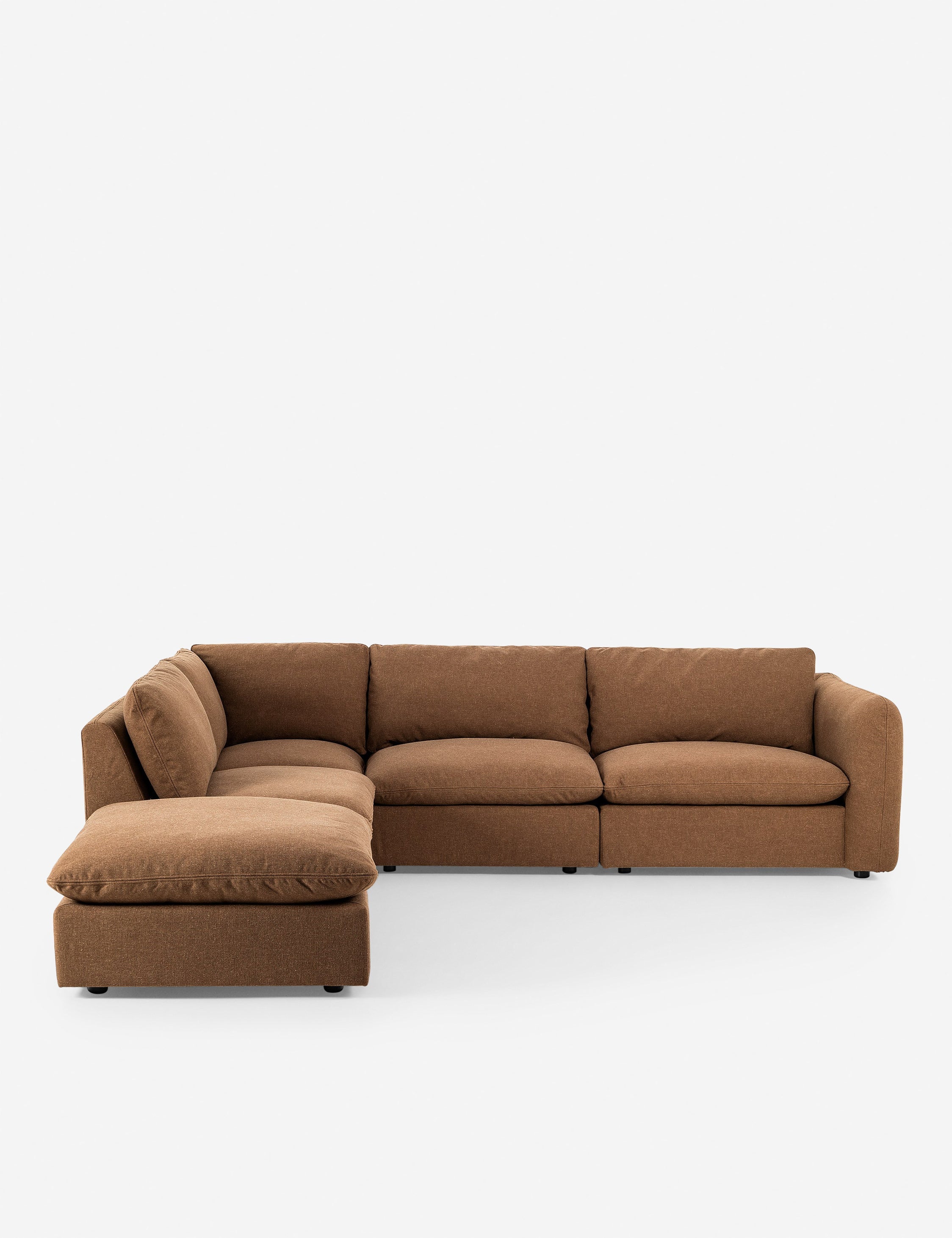 Lulu and Georgia Verbena 4-Piece Sectional Sofa With Ottoman