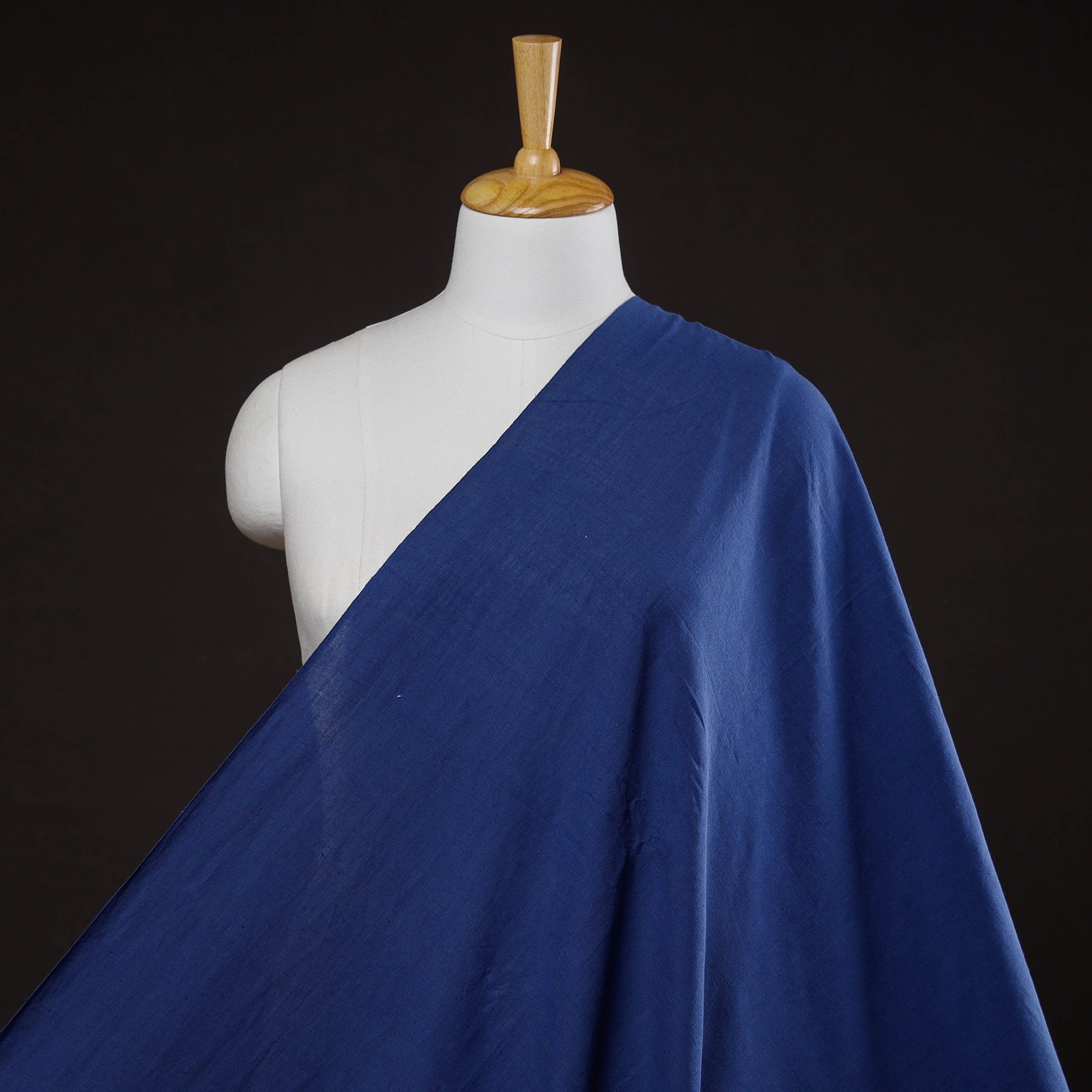 AMAN TRUST - BARAGAON WEAVES Blue - Baragaon Pre Washed Handloom Plain Cotton Fabric