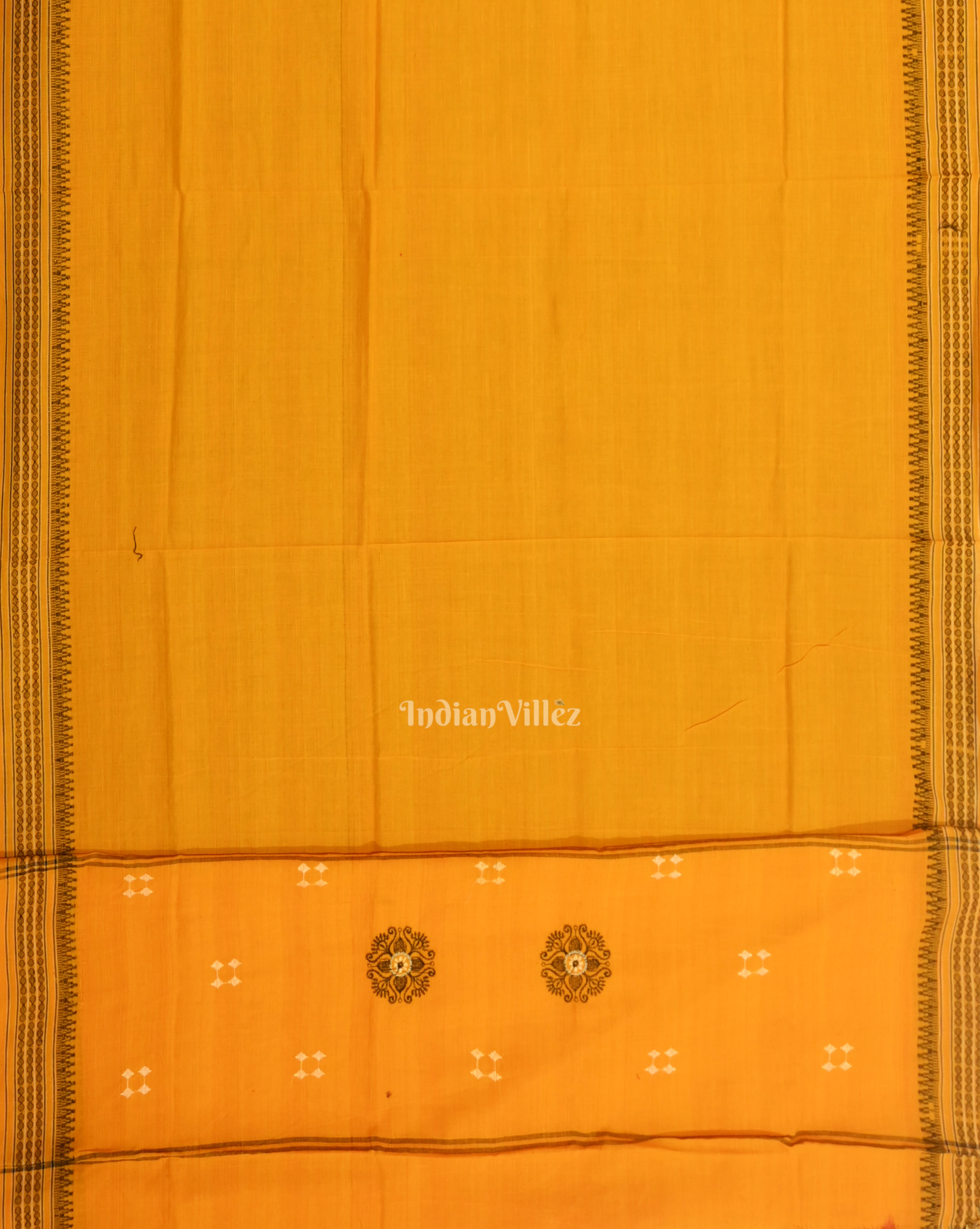 IndianVillèz Black yellow Sambalpuri Bomkai Cotton Dress set with Dupatta - view 4