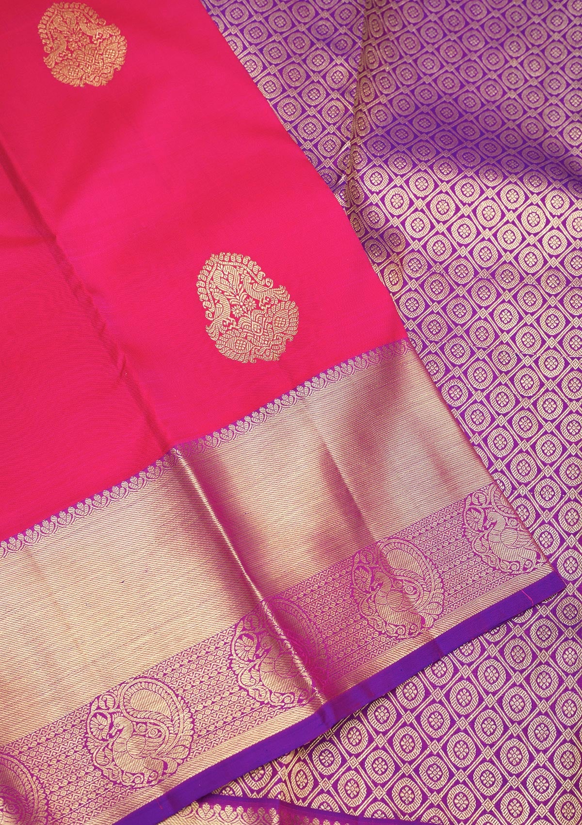Koskii Rani Pink Zariwork Pure Silk Saree – Women's - view 4