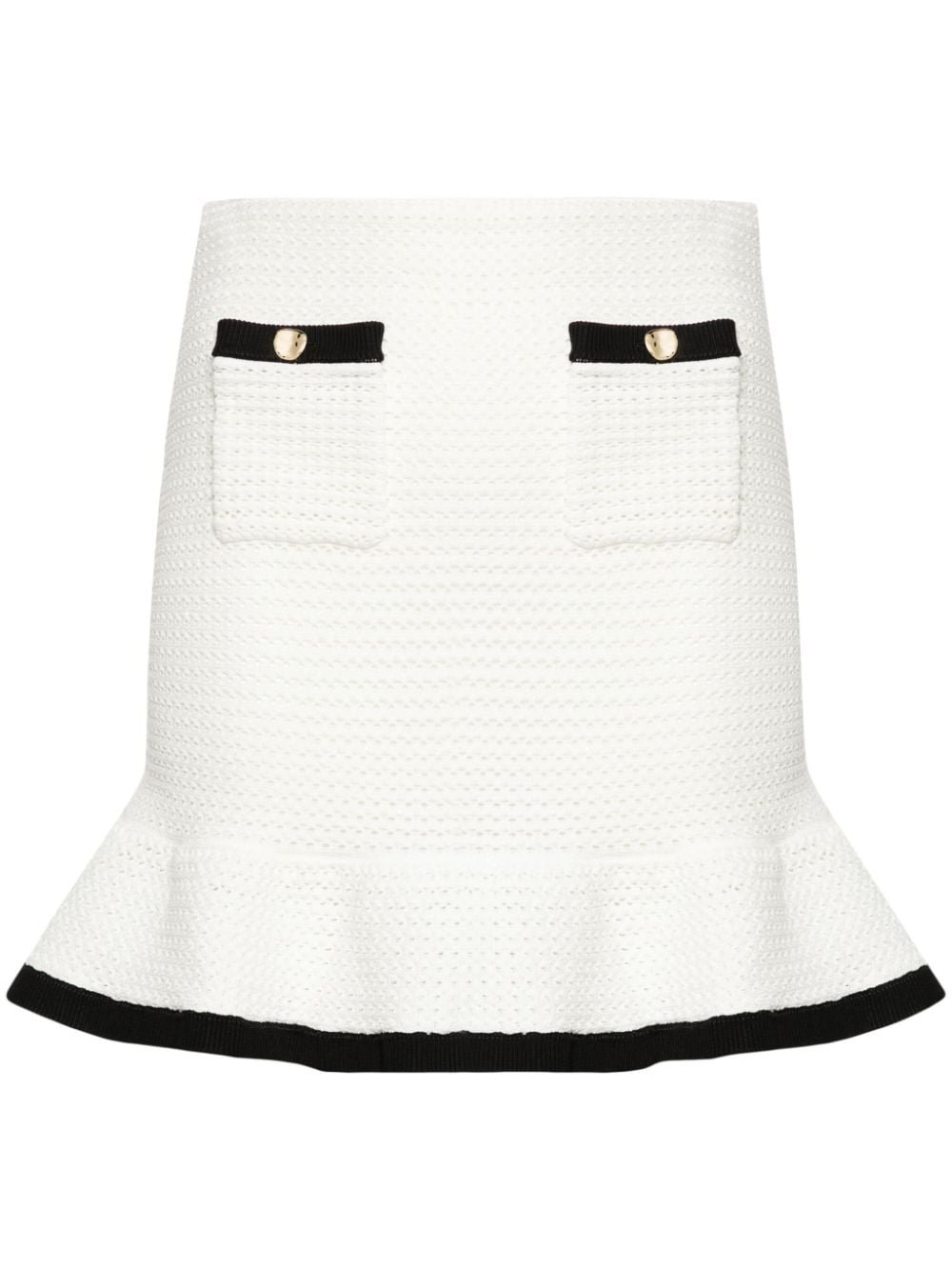 Self-Portrait Sequinned crochet miniskirt – POLYESTER 100%
