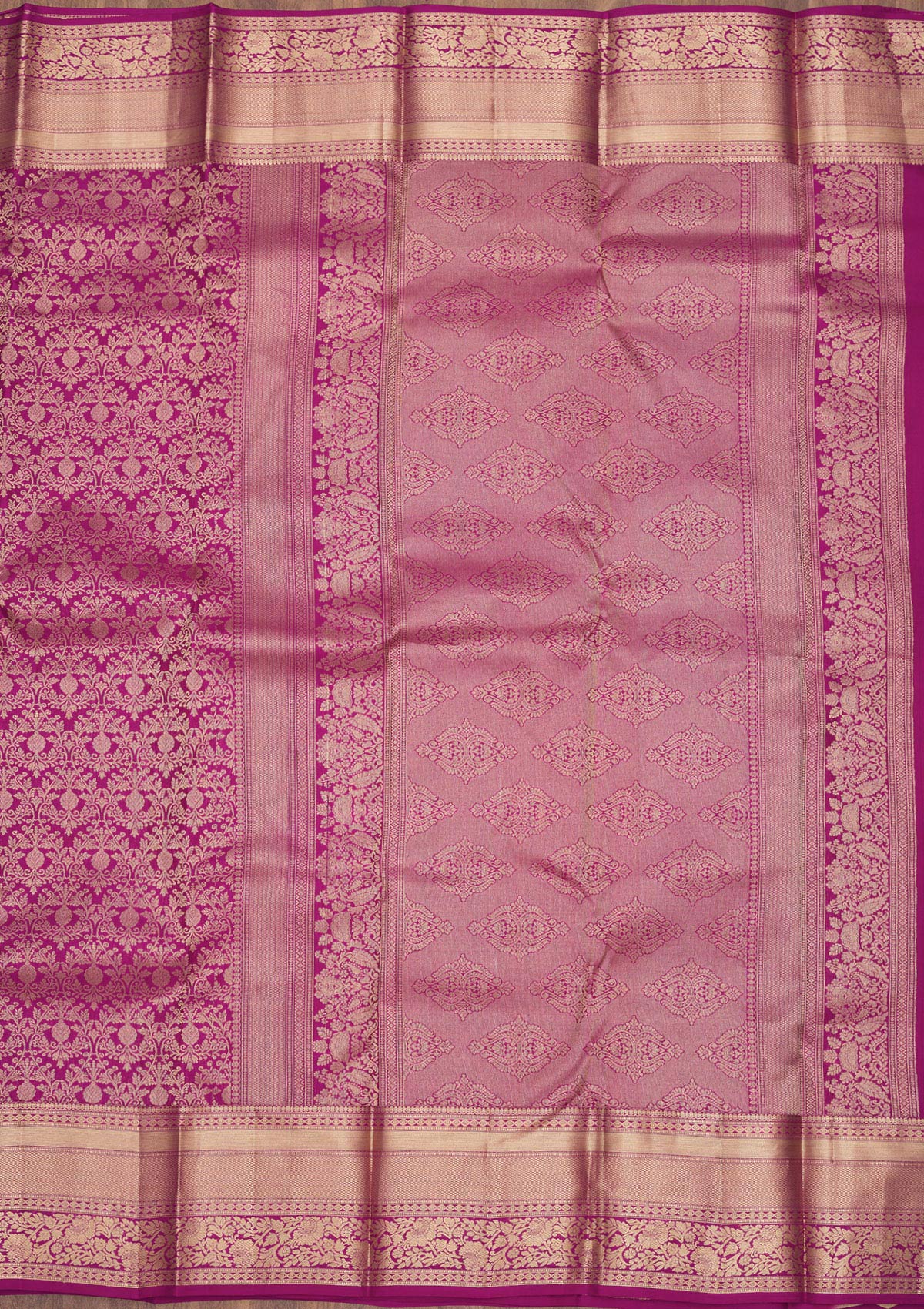 Koskii Purple Zariwork Pure Silk Saree – Women's - view 5