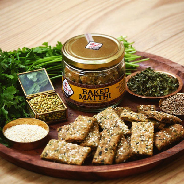 JUGMUG THELA Baked Matthi – Wholewheat Munchies With Real Herbs - view 3