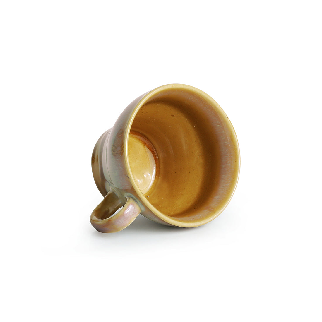 EXCLUSIVELANE 'A Universe in Chai' Tea Cups & Saucers Set Dual Glazed Studio Pottery In Ceramic (Set Of 6) - view 4