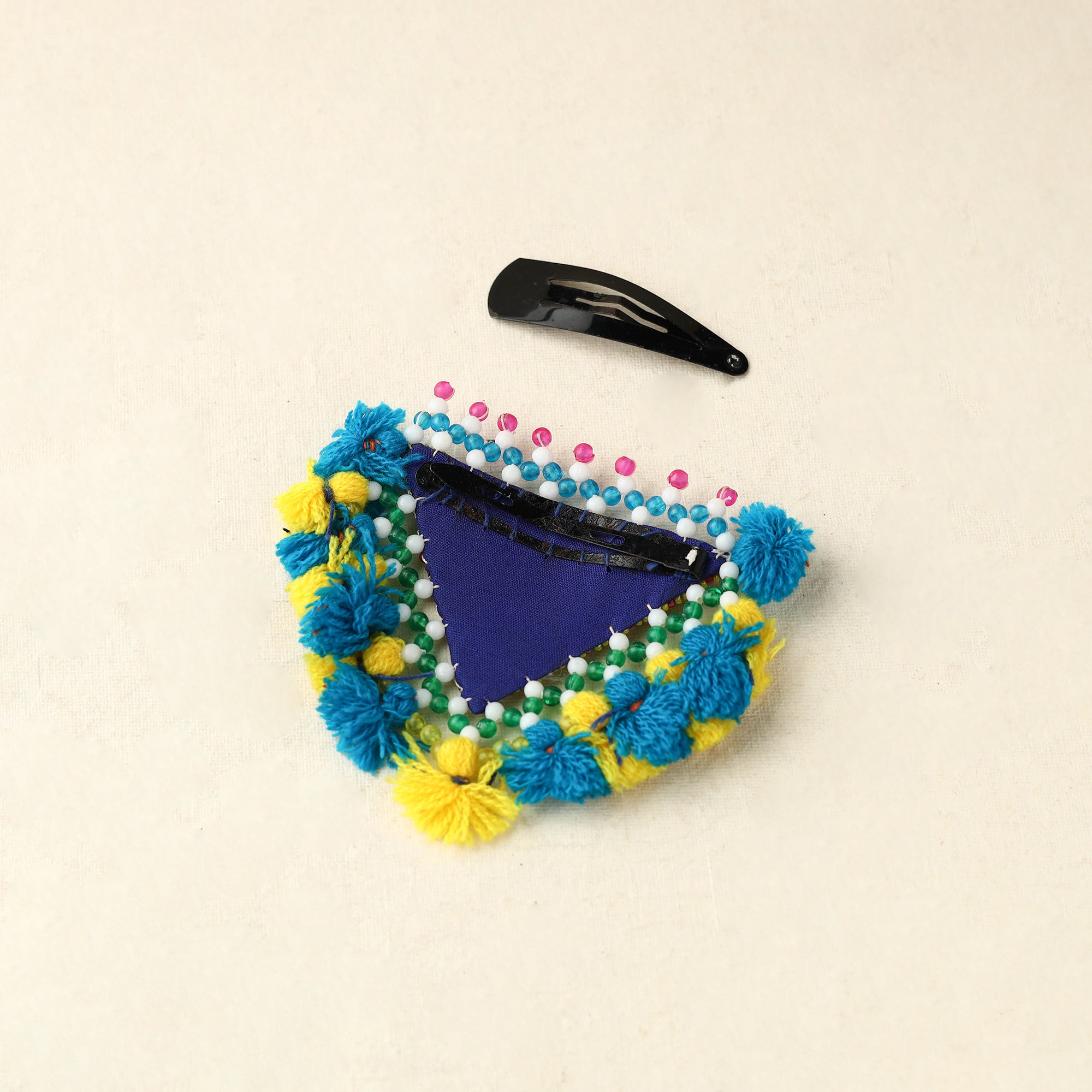 KACHCHH JI CHHAAP Beadwork Hair Clip with Tassels (Single) by Hodka Girls 64 - view 2