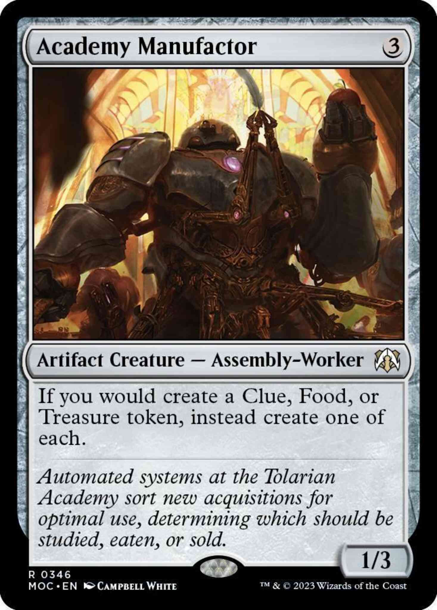 Academy manufactor 346 – Magic Academy Manufactor [346] [March of the Machine: Commander] [Non-Foil]