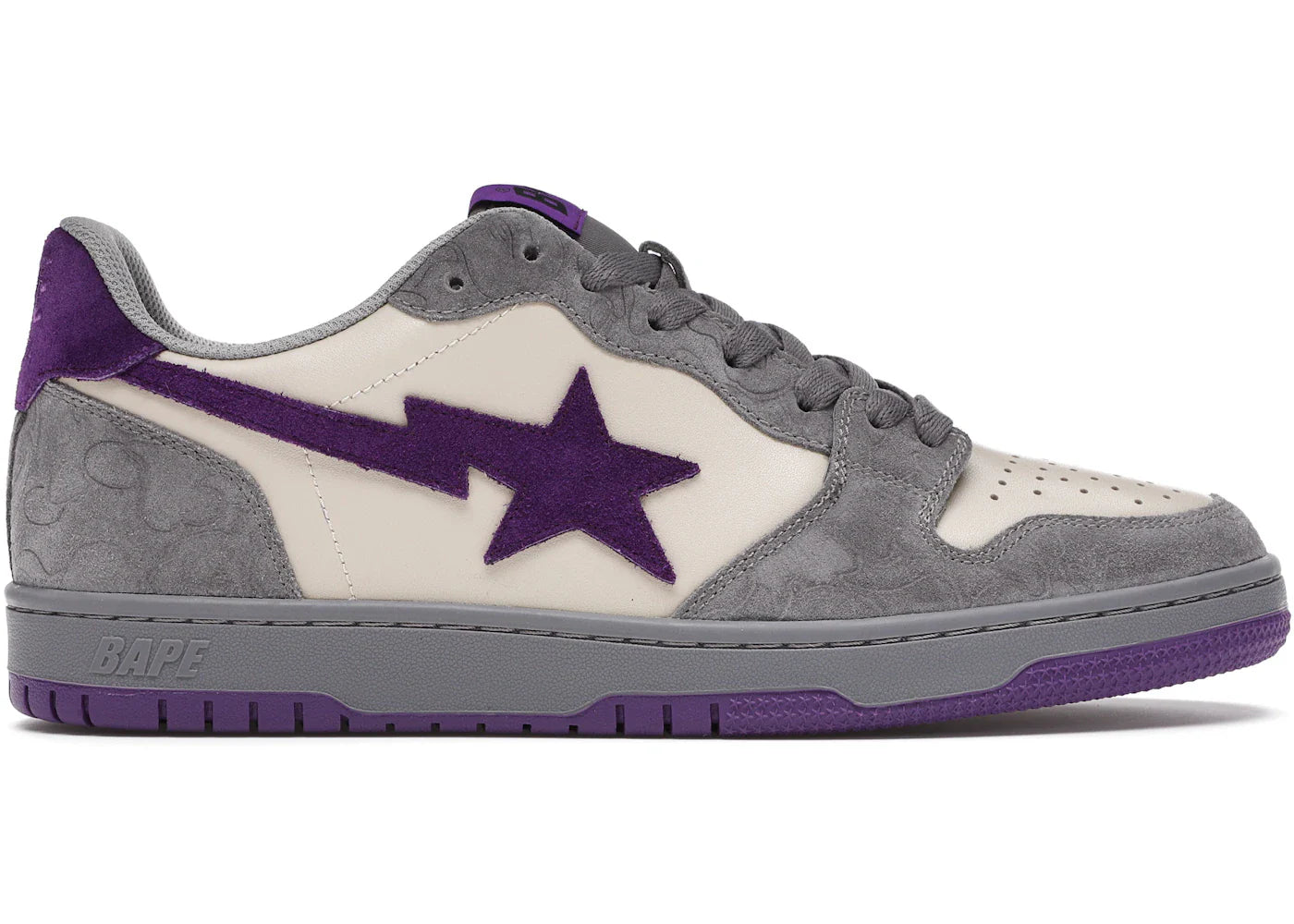 BAPE A Bathing Ape Court Sta Mist Grey Royal Purple