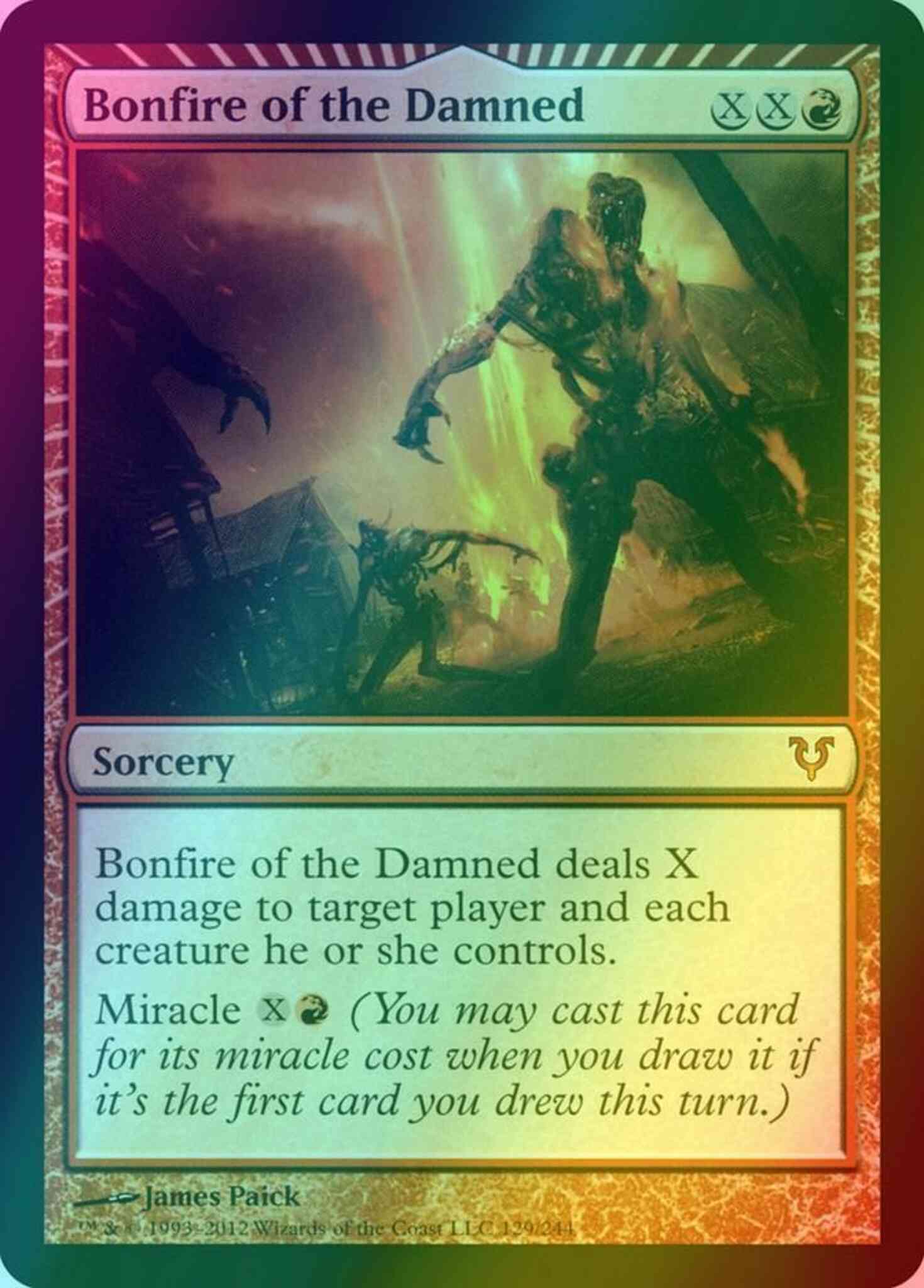 Damned 129 avacyn – Magic Bonfire of the Damned [129] [Avacyn Restored] [Foil]