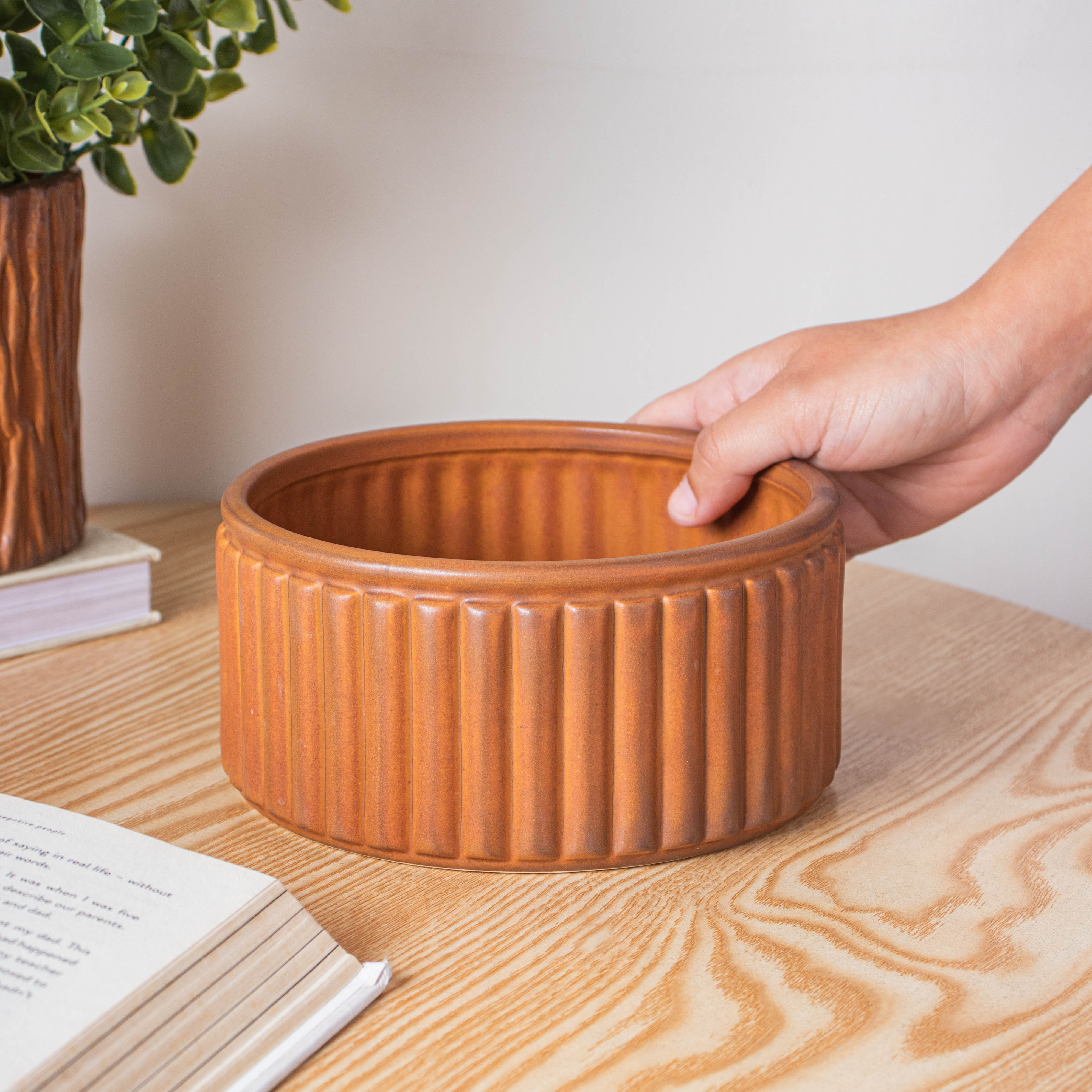 Nestasia Striped Caramel Vase - view 2
