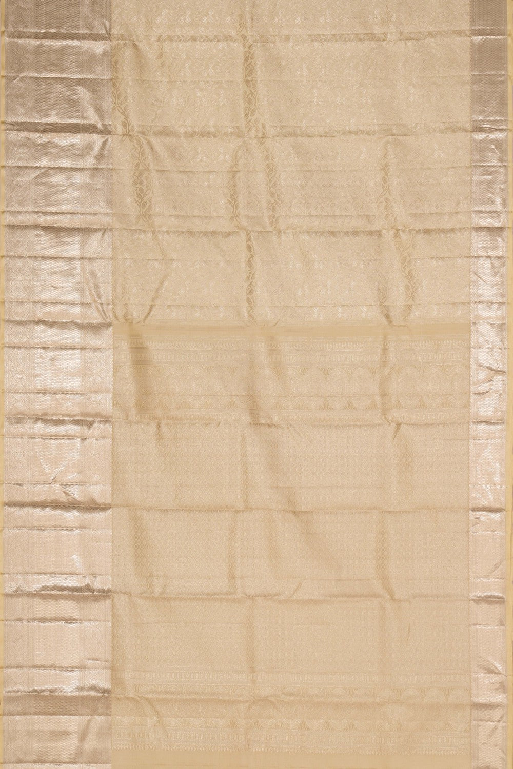 Kalanjali Kanchipattu Brocade Cream Saree – Women's - view 3