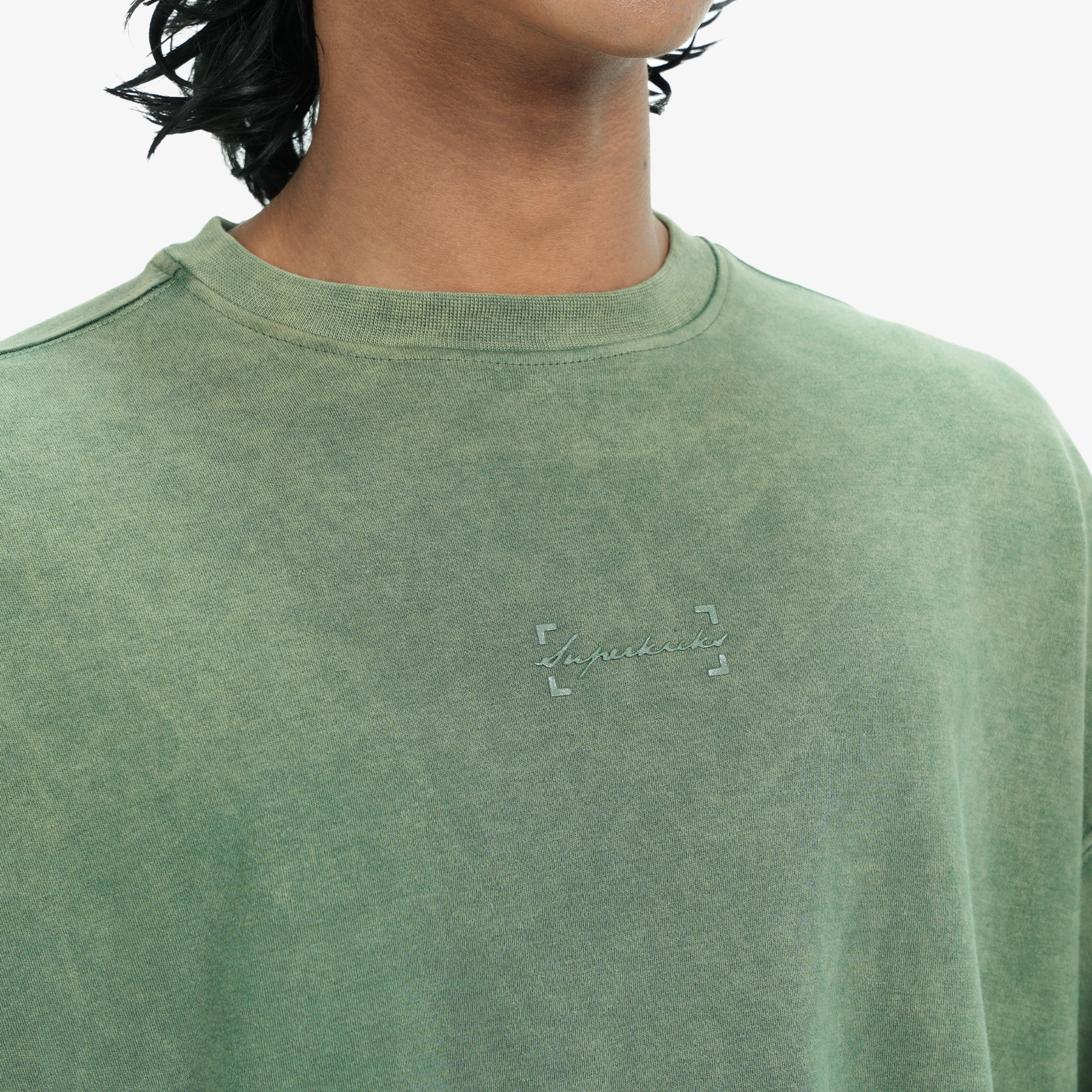 Superkicks | SIGNATURE WASHED TEE { OLIVE GREEN - view 9