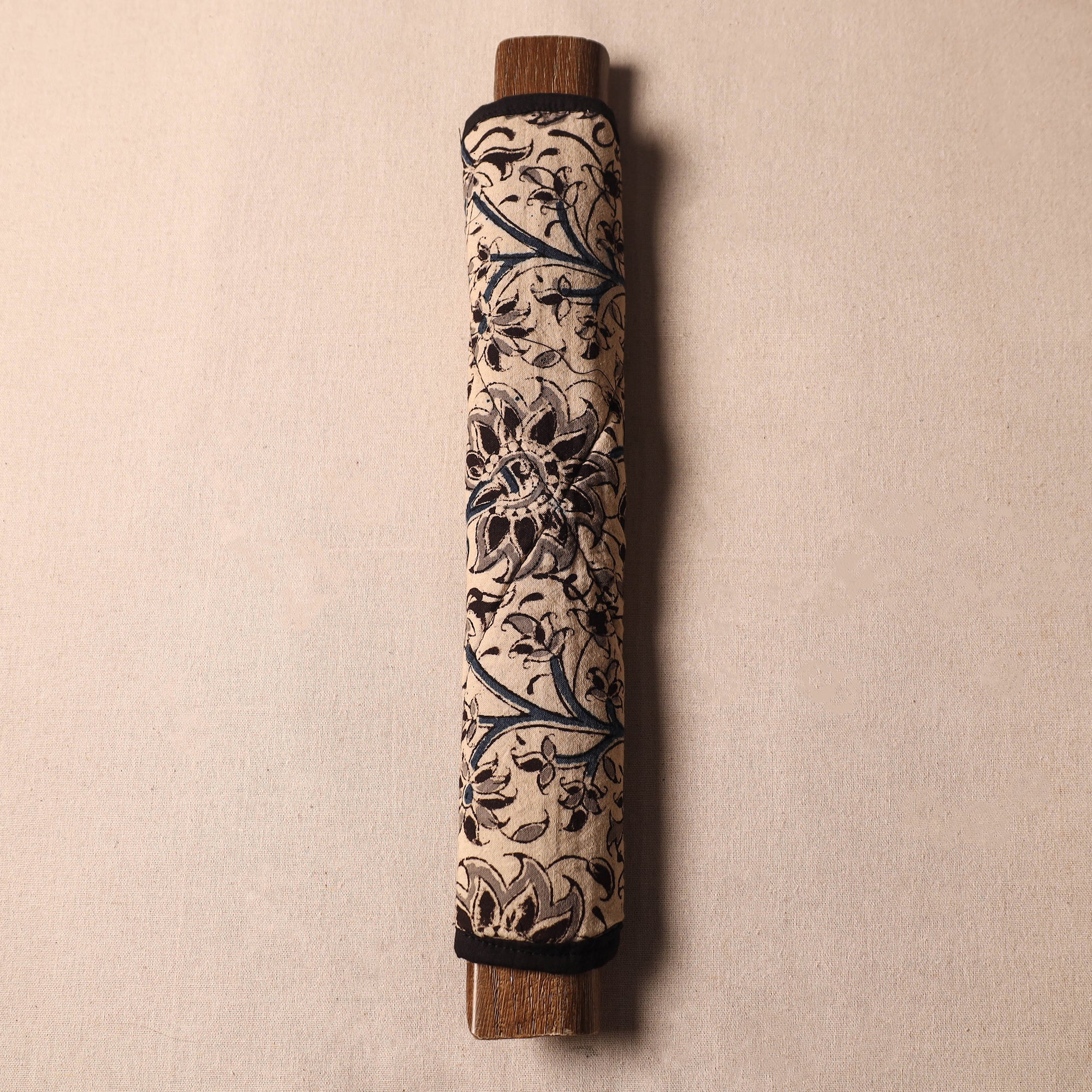 JALPARI Beige - Kalamkari Block Printed Fridge Cover with Handle Cover 11 - view 4