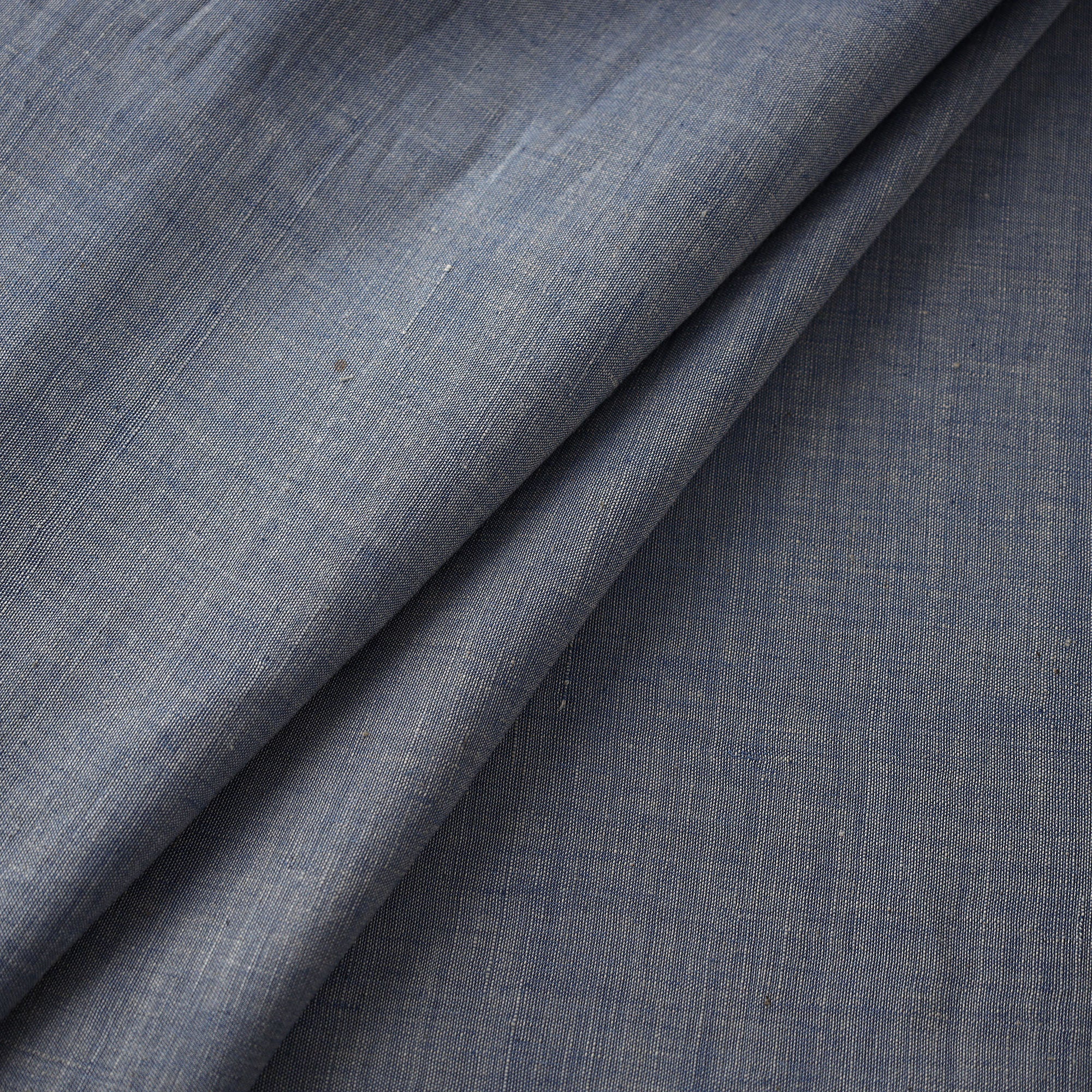 SOUTH KARGHA Blue - 40 x 10 Count Cotton Handspun Handloom Natural Dyed Plain Fabric 01 - view 2