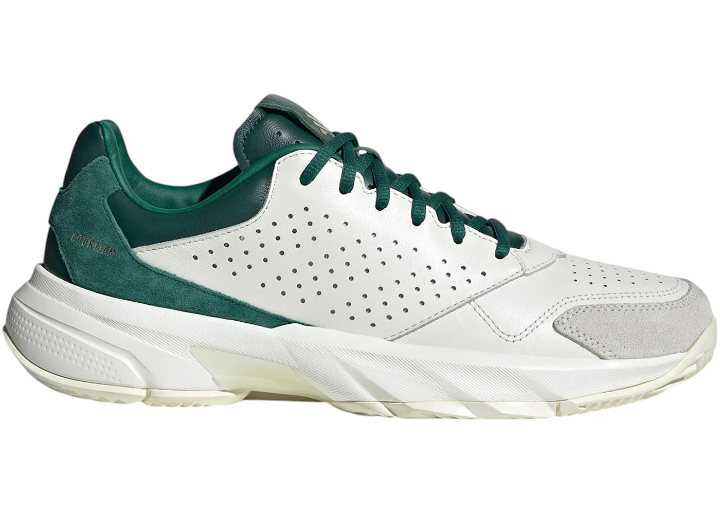 adidas Courtjam Control 3 Premium Core White Collegiate Green