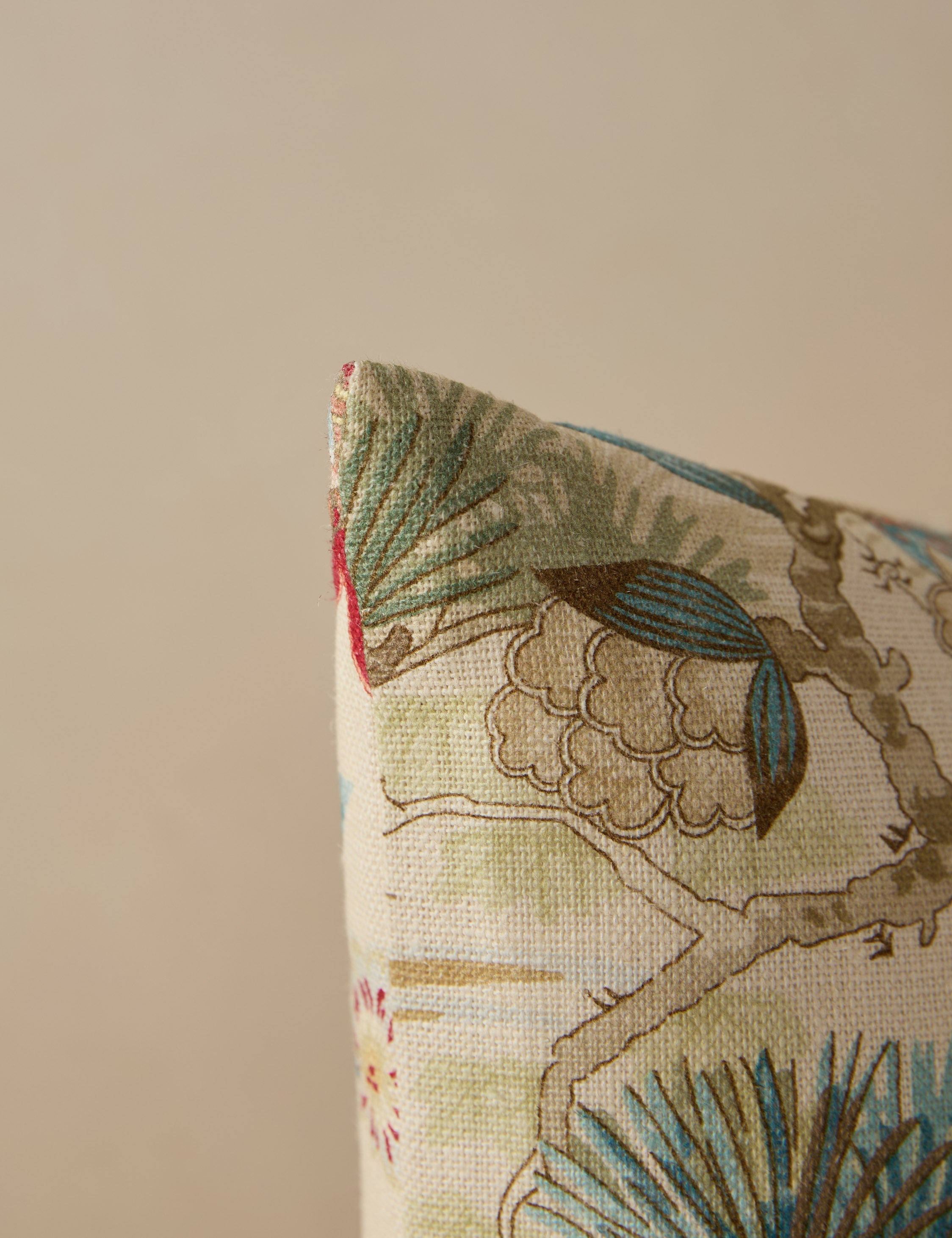 Lulu and Georgia Shenyang Print Linen Pillow by Scalamandre - view 8