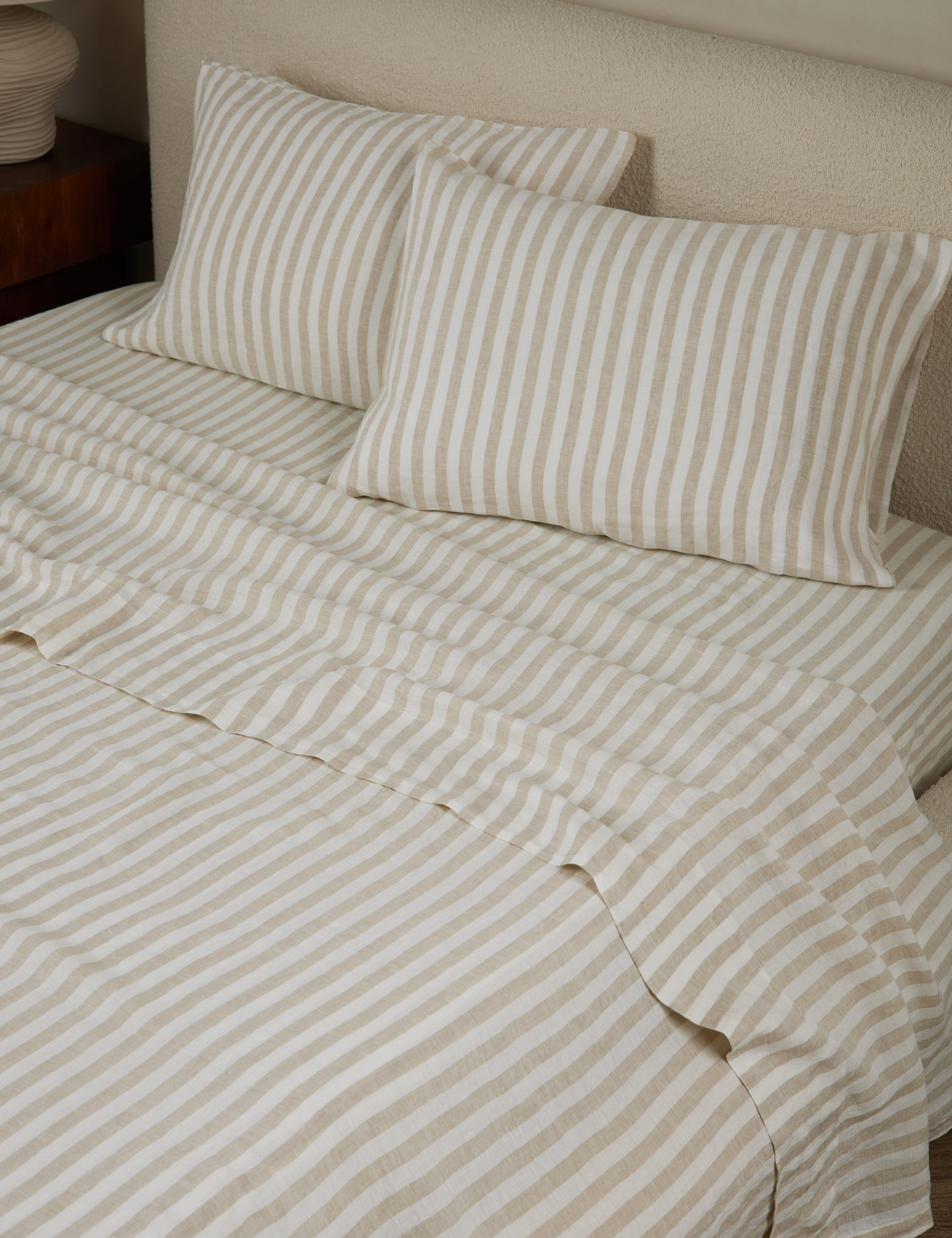 Linen sheet set – Lulu and Georgia Thayer Striped European Flax Linen® Sheet Set