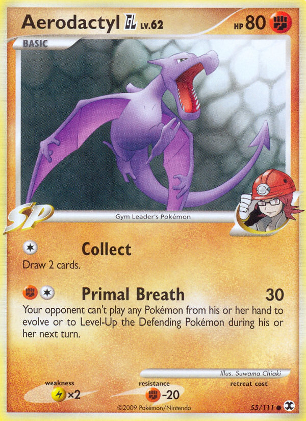 Common pl2-55 reverse – Pokémon Aerodactyl GL - 55/111 - Common [pl2-55] [Reverse Holo] - Aerodactyl GL - 55/111 - Common