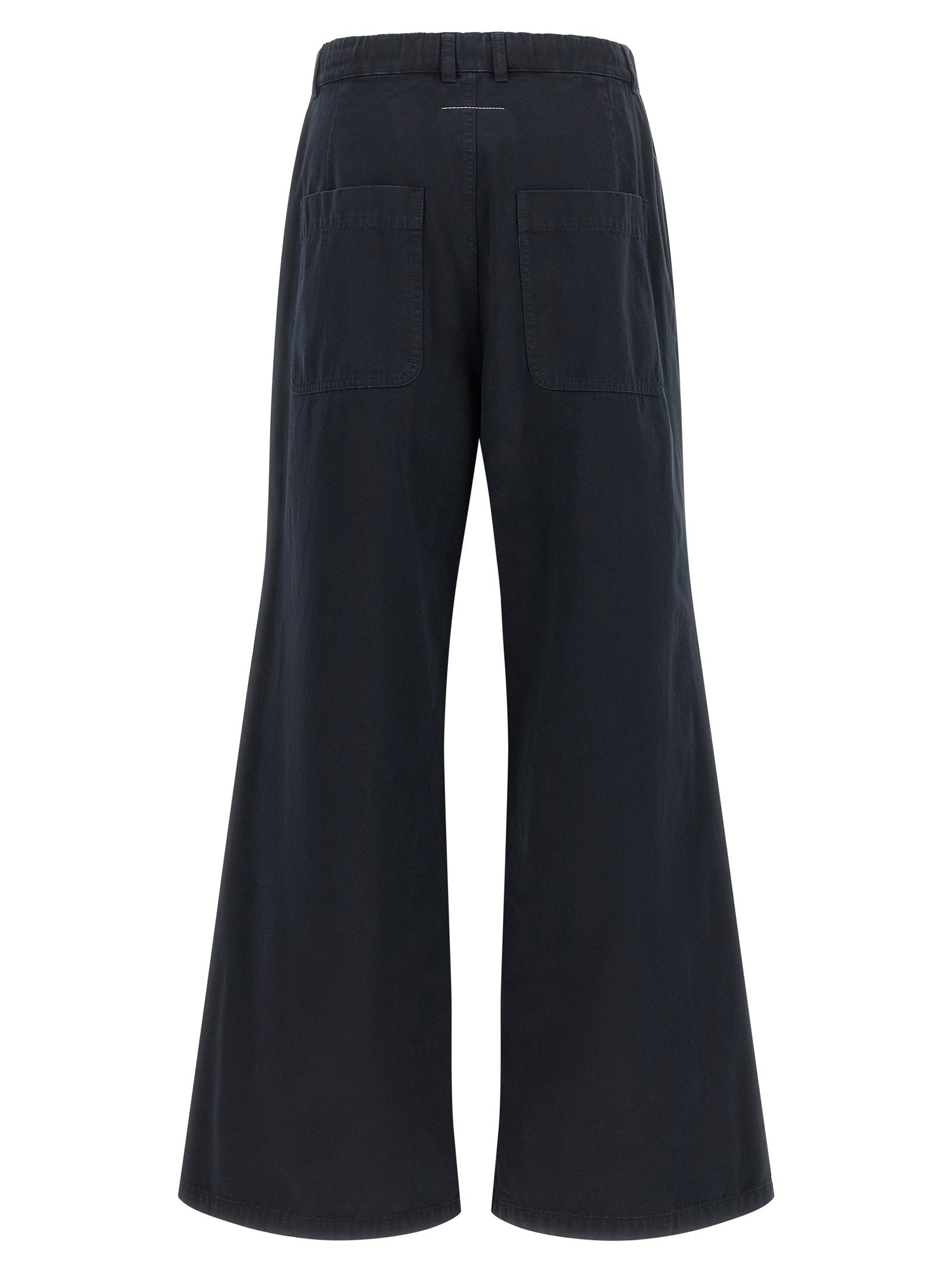 Mm6 Maison Margiela White Stitch Line Pants – 100% cotton - view 2