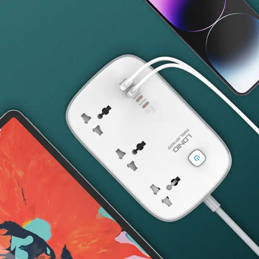 Million Cases LDNIO Fast Power Socket Hub with USB-C