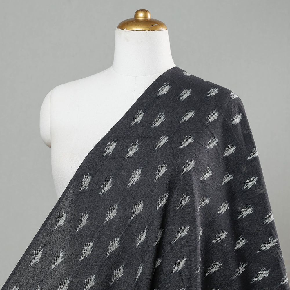 SOUTH KARGHA Black - Pure Cotton Pochampally Ikat Fabric