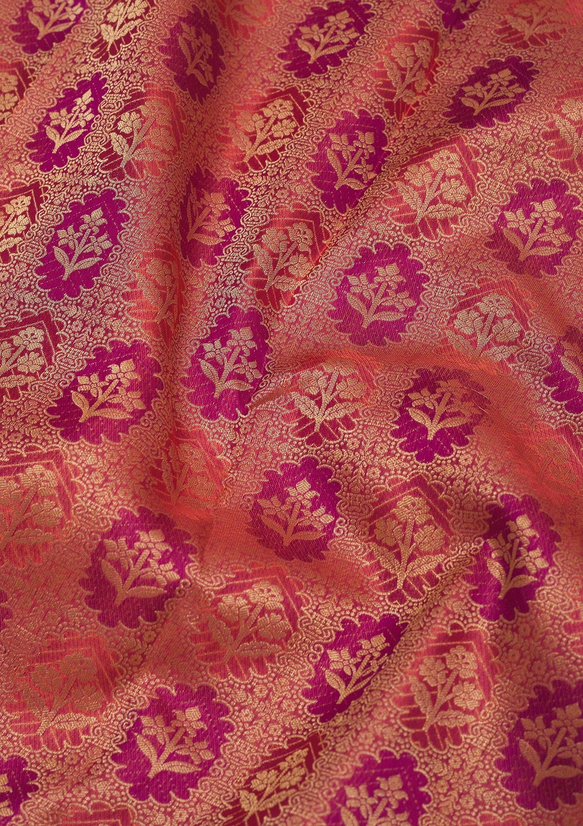 Koskii Peach Zariwork Pure Silk Saree – Women's - view 2