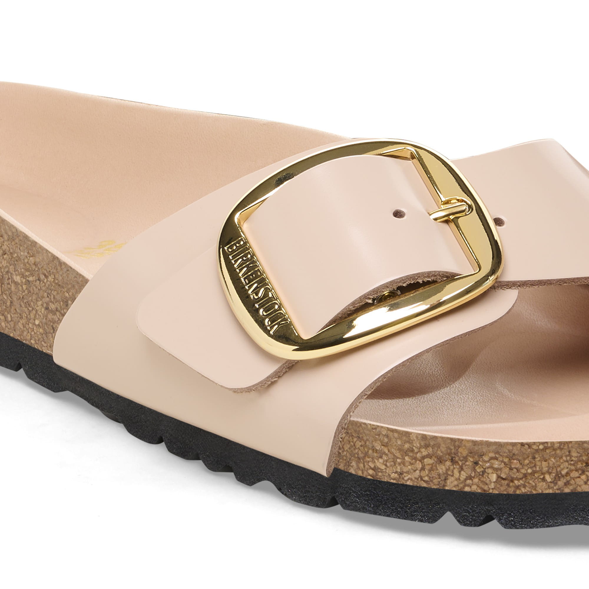 Birkenstock Madrid Big Buckle Natural Leather Patent - view 5