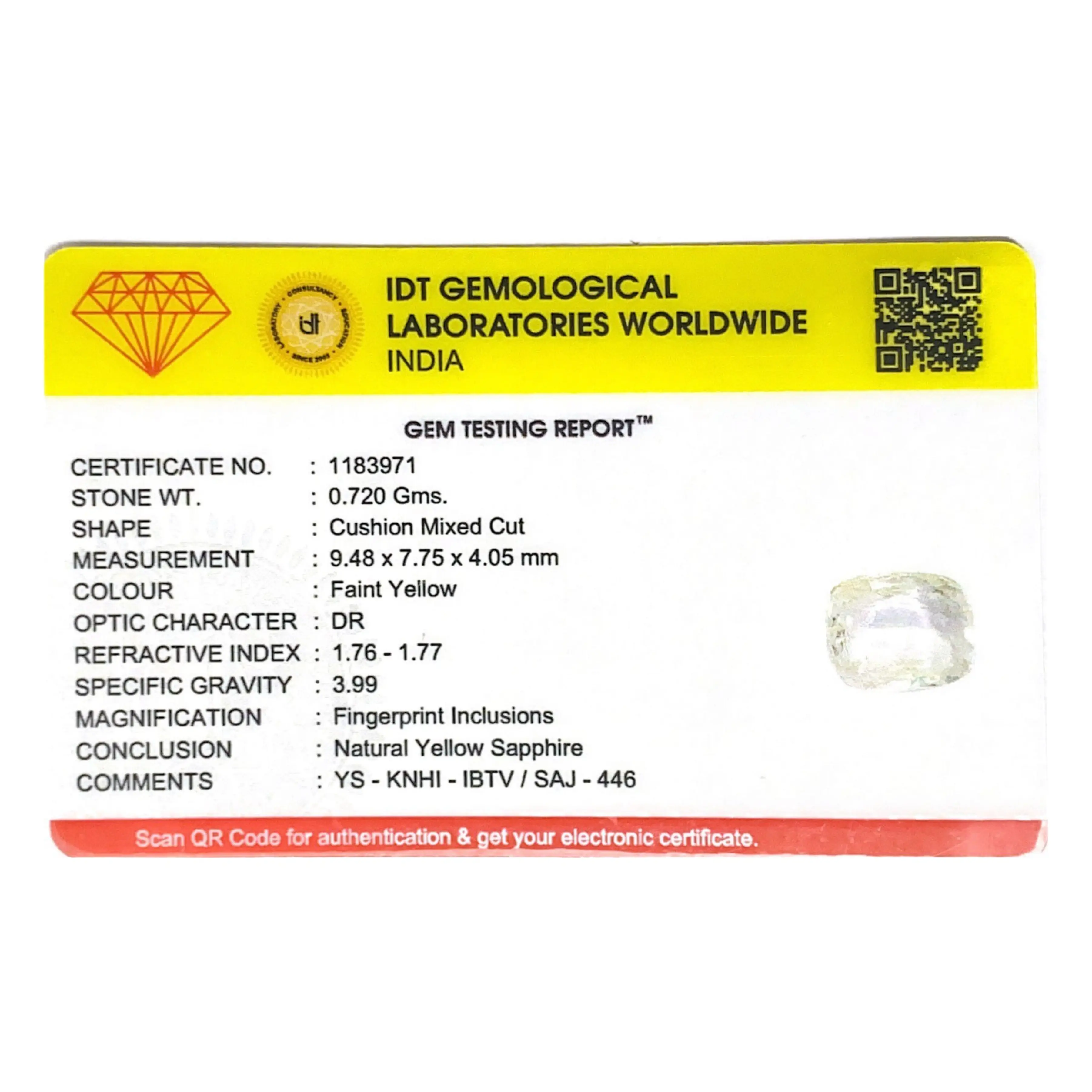 Pramogh Yellow Sapphire - 3.6 Carat - view 4
